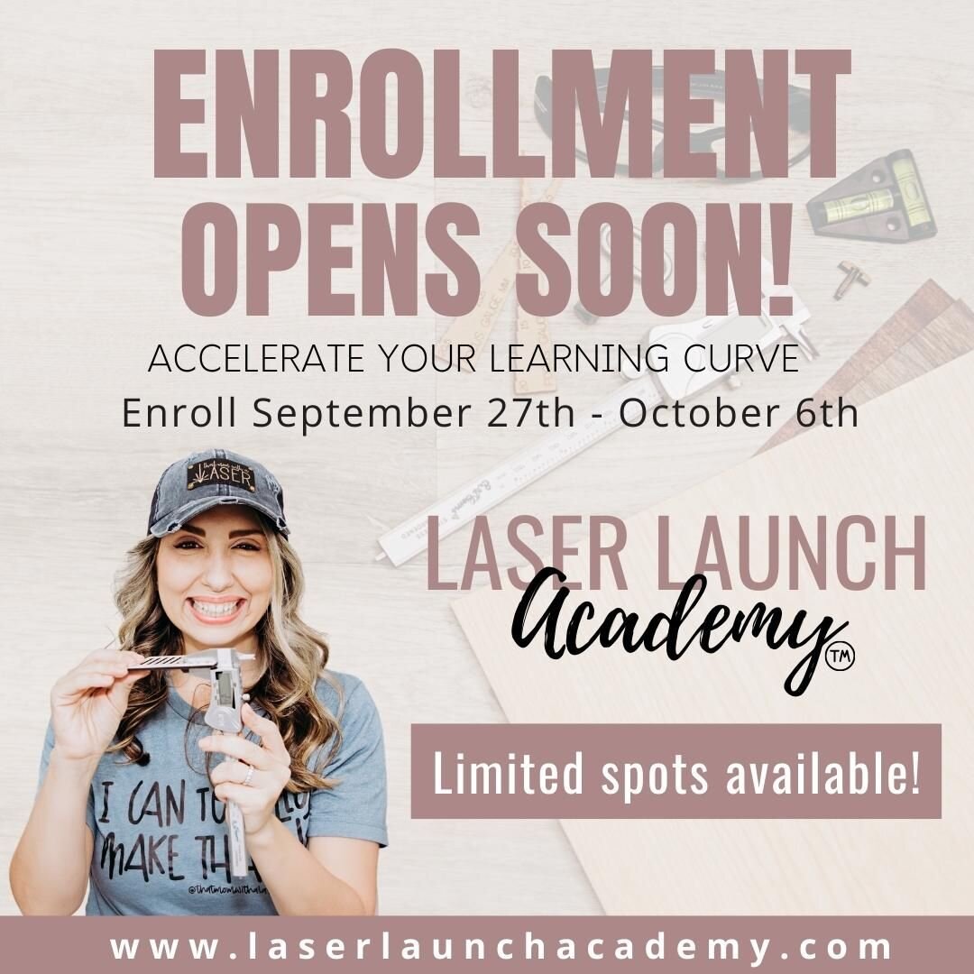 MARK YOUR CALENDARS! The last and final session of Laser Launch Academy&trade; for 2022 will open for enrollment from September 27th through October 6th!🎉
MAKE SURE YOU ARE ON THE WAITLIST TO GRAB YOUR SPOT AS SOON AS ENROLLMENT OPENS.
You can join 