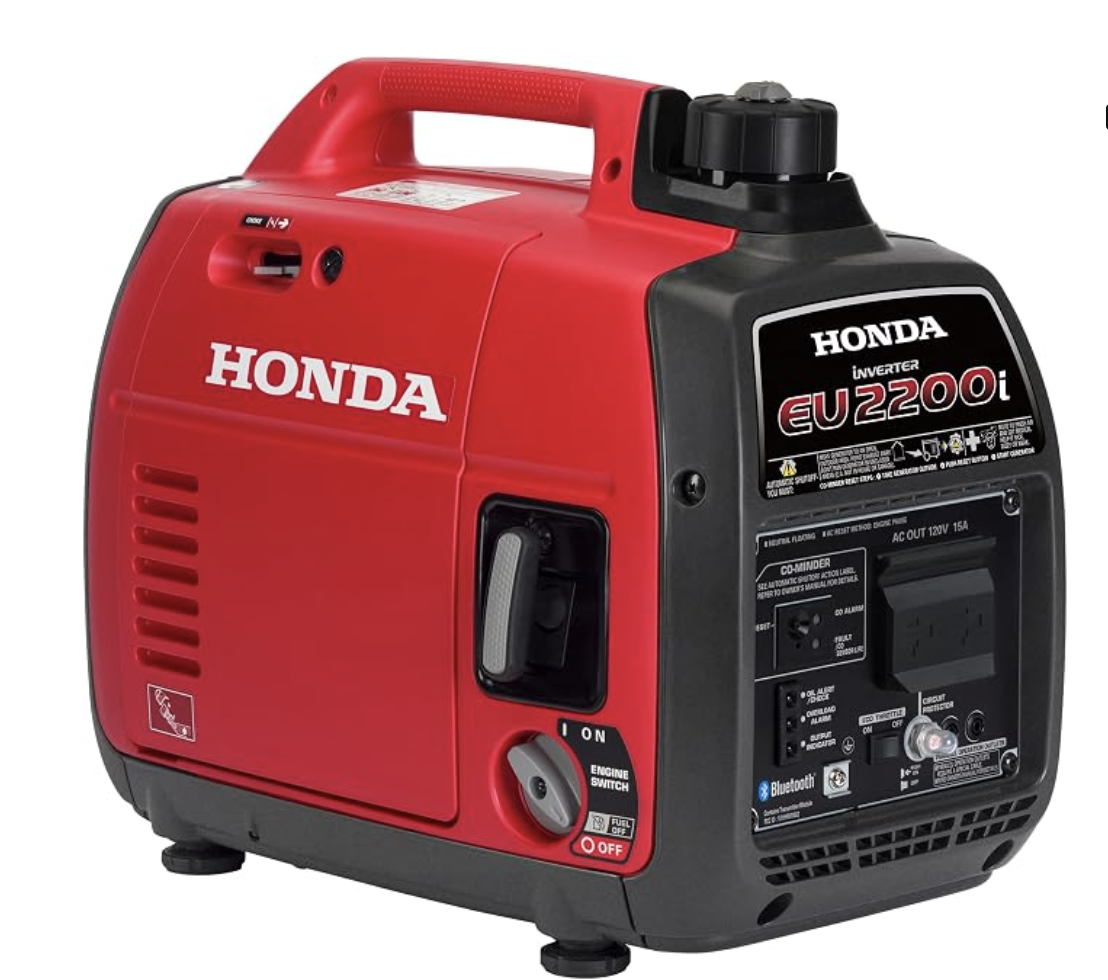 Honda EU2200i 2200 Watt Inverter Generator (EU2200ITAN) | Super Quiet 120V Gas Powered Portable Generator for Camping or Home Backup Power Supply