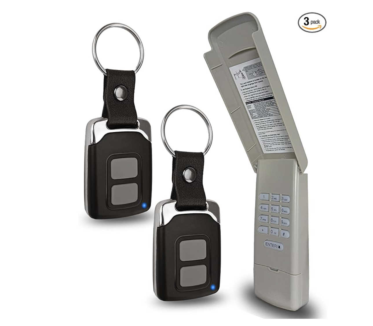 for Chamberlain LiftMaster Craftsman Garage Door Opener Keypad & Remote Universal,893MAX with Yellow, Purple, Green, Red/Orange Learn Button, 877MAX 971LM 371LM 893lm 891lm 373lm 973lm