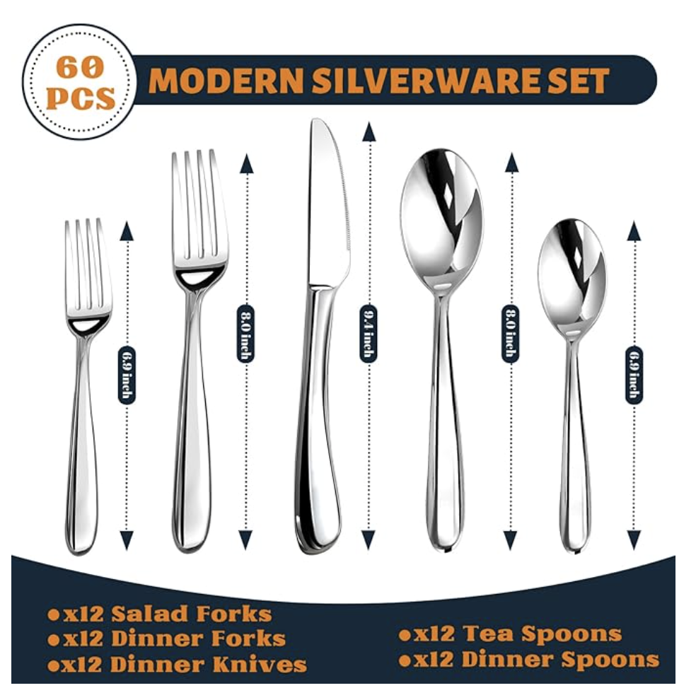 12piece set of Flatware with Mirror finish
