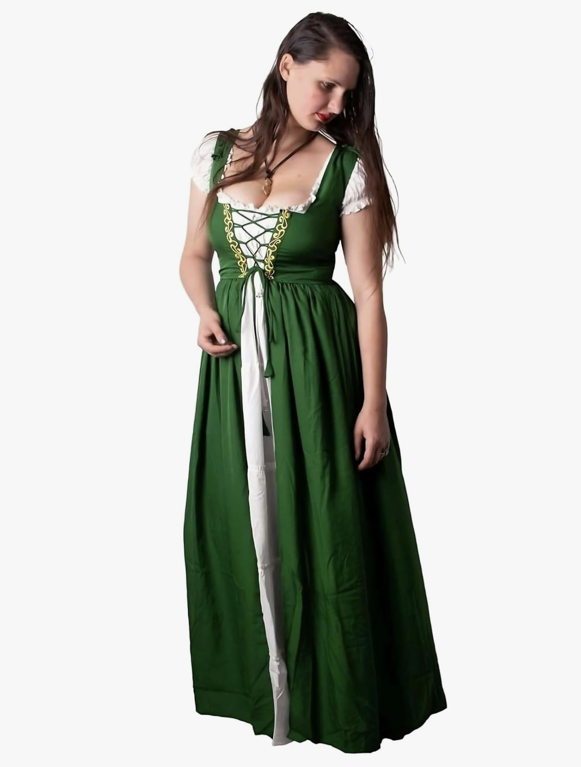 Costume Holiday:  Mythrojan Women's Medieval Dress Renaissance Irish Celtic Overdress Costume Perfect for LARP, SCA, Renfairs, Cosplay Costume