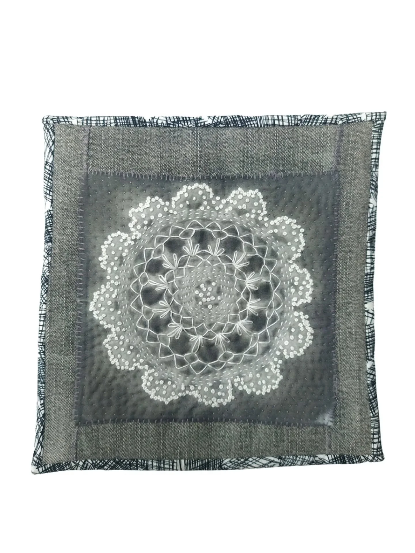 Another meditative mini quilt. I really enjoyed doing this one, and it felt good to use this small piece of cloth that I sun printed a long time ago.
.
.
.
#mindfulstitch #slowstitching #miniquilts #fabricpaintstitch #stashbustingminiquilts