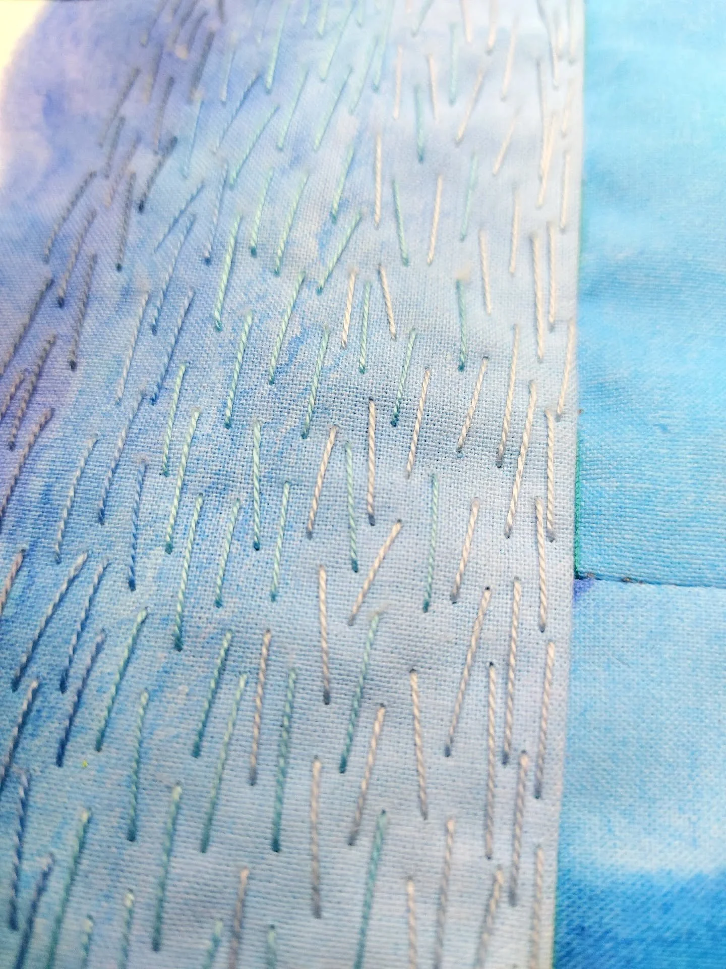 Beginnings. Starting on a new piece.
.
.
.
#artquilting #handstitch #slowstitching #textileartist #fabricpaintstitch