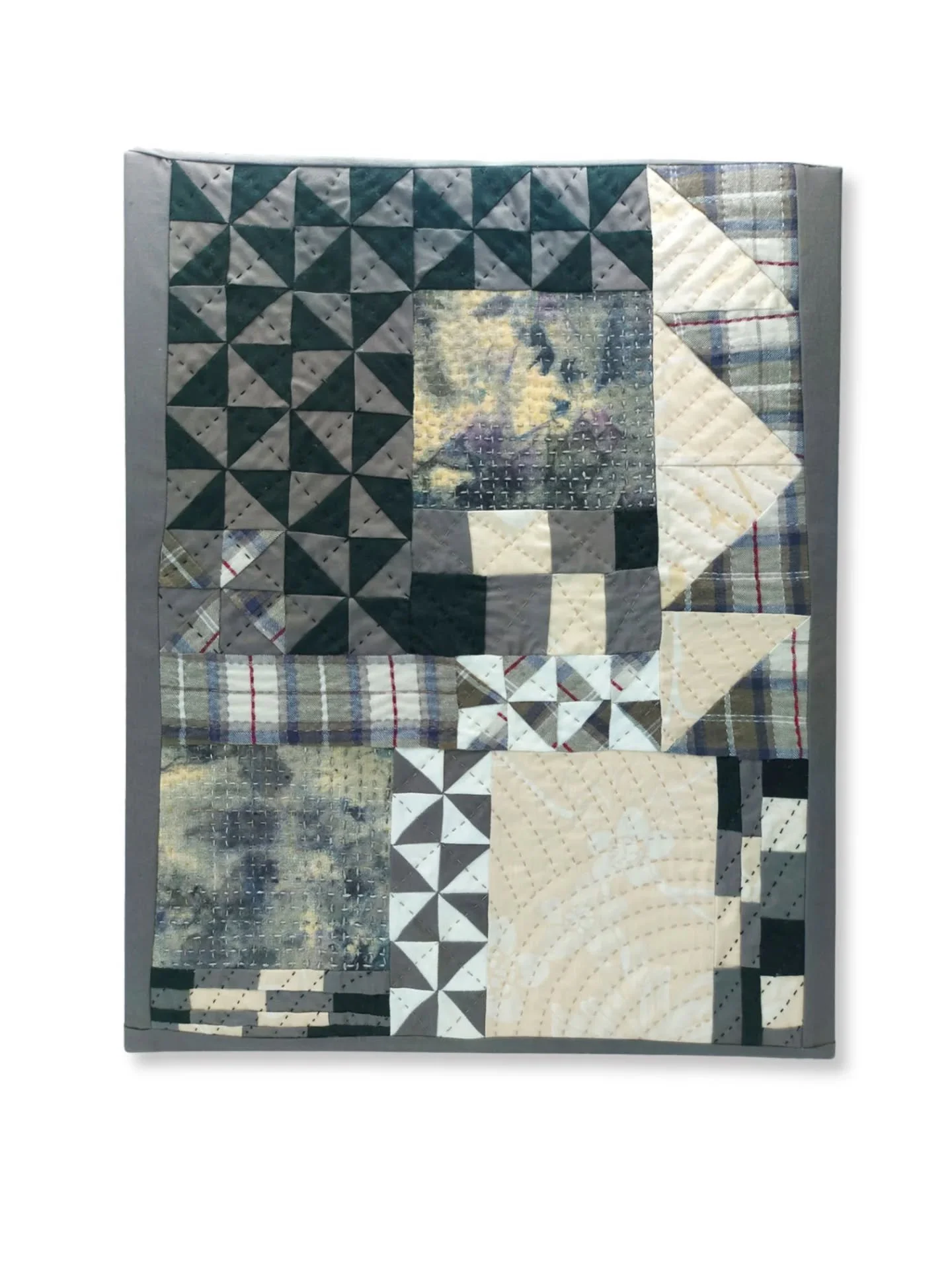 While sorting through some scrap bags, this collection of offcuts and an old scarf caught my attention. This is the result stretched over a stretched canvas.
.
.
.
#scrapbusting #improvpiecing #improvquilt  #fabricpaintstitch #enjoytheprocess #pinwhe