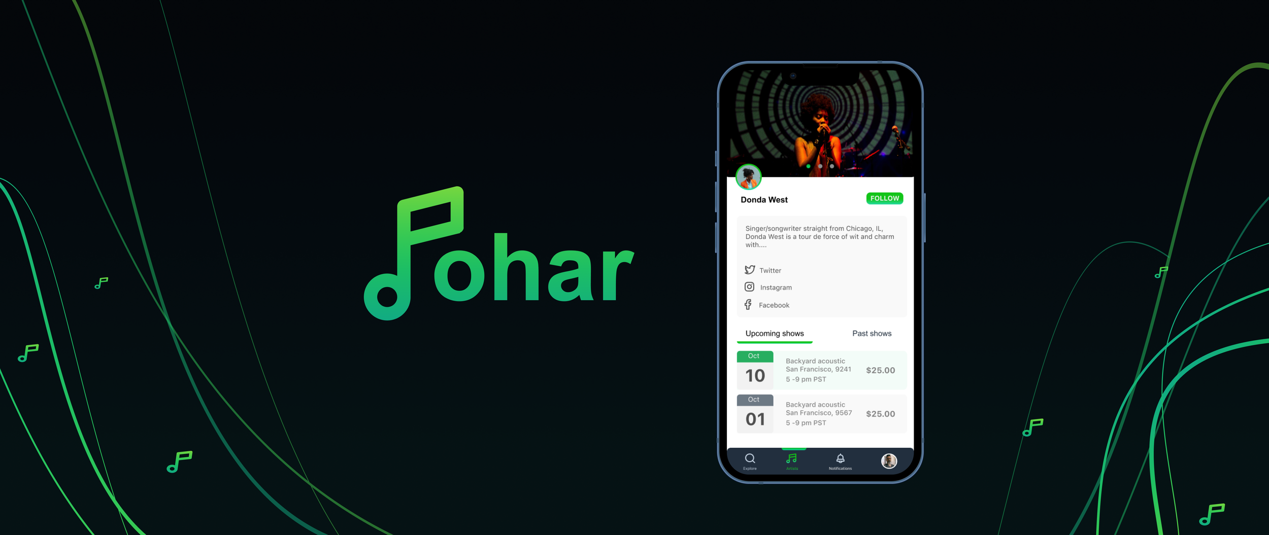 Johar (IOS mobile app) - Designing an event finding B2C MVP for a startup