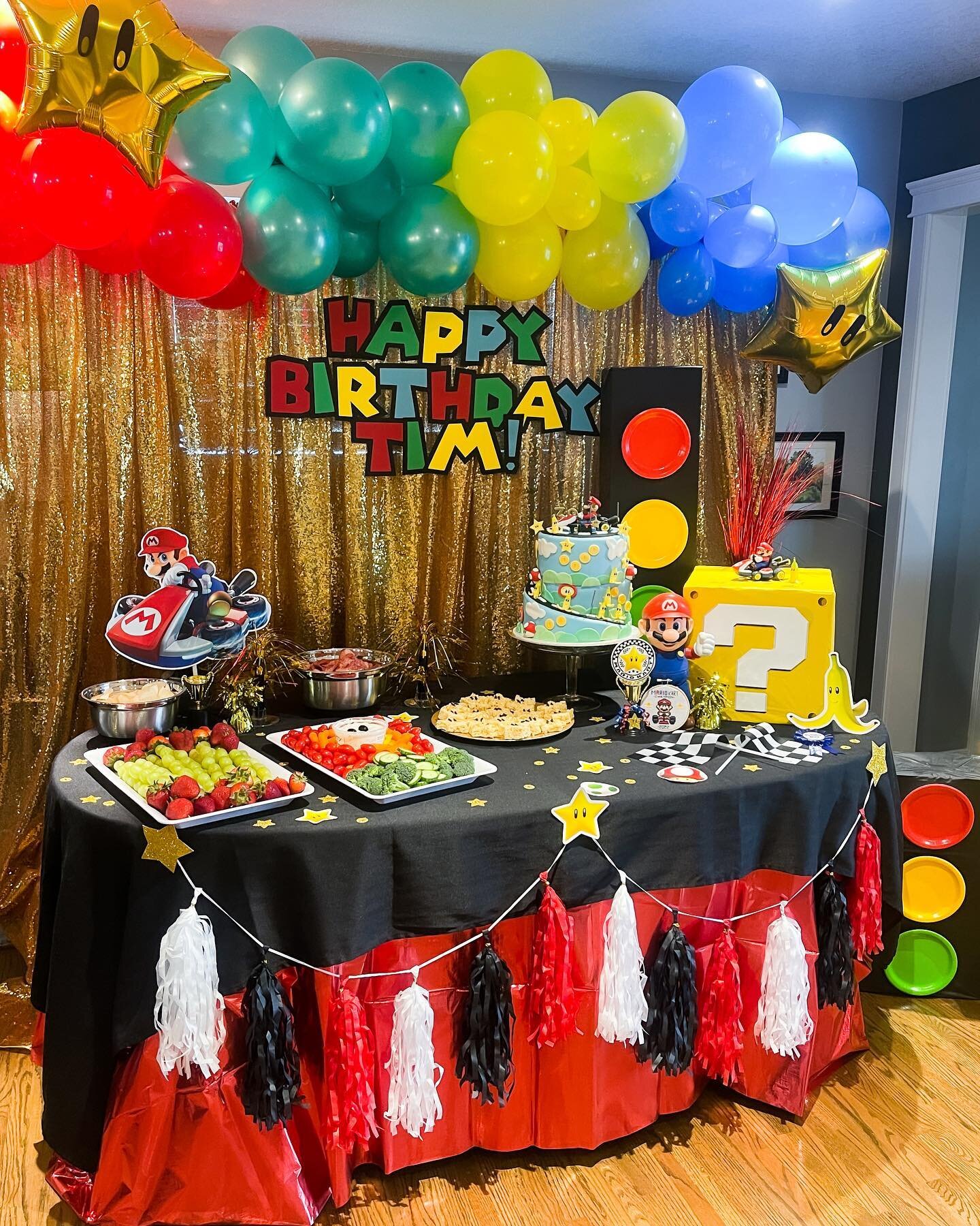 Mario Kart Party! 🎉

Our clients have such great theme ideas and we love being apart of bringing them to life. Our client @kimberlyjane12 wanted to surprise her fianc&eacute; @t.kruch with a Mario Kart Tournament for his birthday! We had a blast des