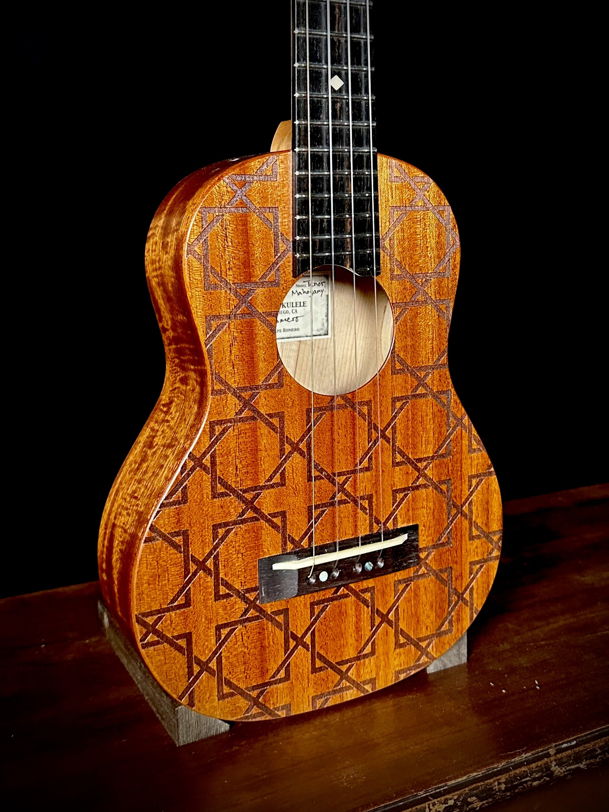 243 Mahogany Pyro Tenor Ukulele frontbody.jpeg