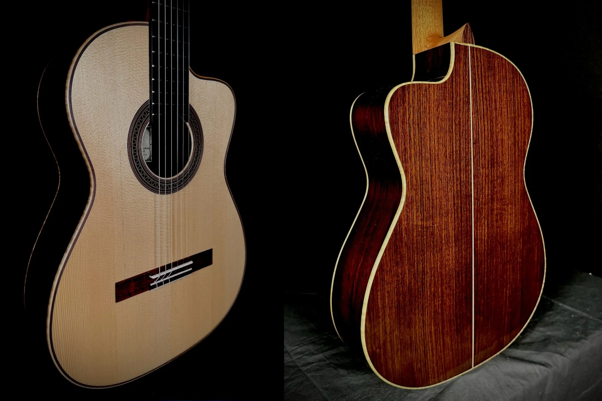 2025 Guitarras Romero Pro Nylon Cutaway #1005 • Swiss Moon Spruce/Indian Rosewood