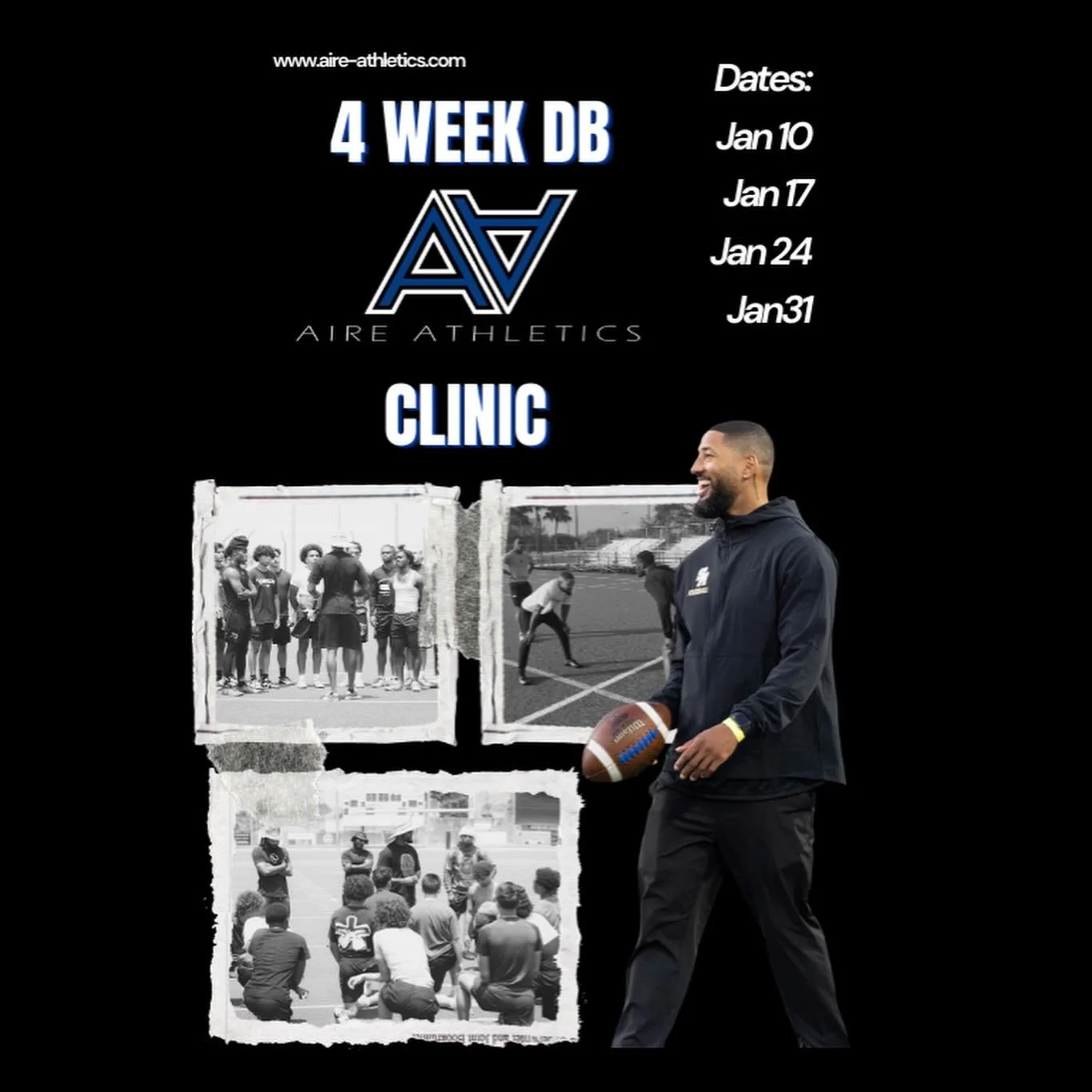 Registration is OPEN‼️ Link in bio‼️
4 Week Winter DB Clinic 
time to prepare for that 7v7 szn. 
Dnt get exposed looking for exposer. 
Contact @aire_athletics for any additional questions.
