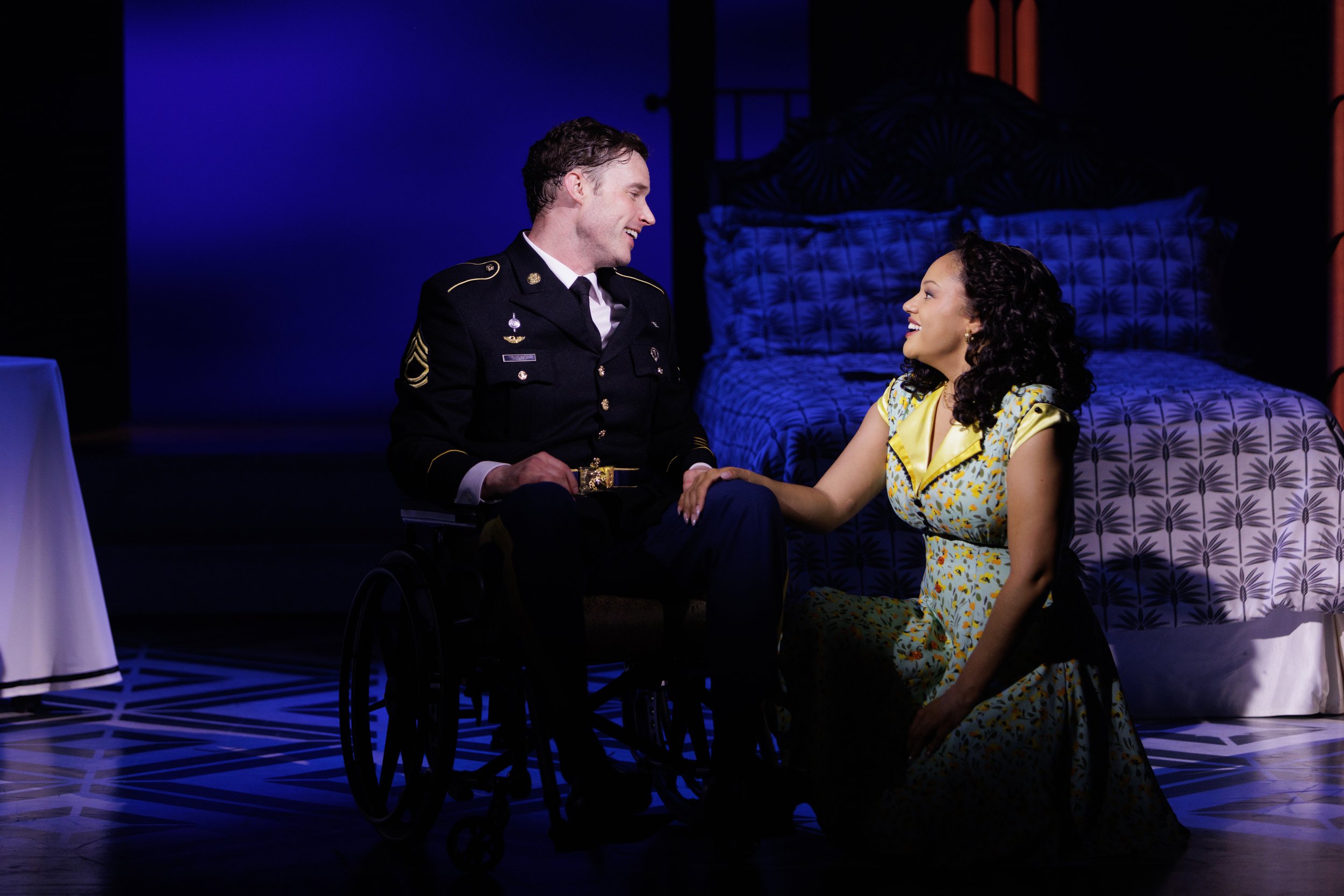 Liam Tobin as Freddy Benson and Shakura Dickson as Christine Colgate in Dirty Rotten Scoundrels. Stratford Festival 2025. Photo: David Hou.