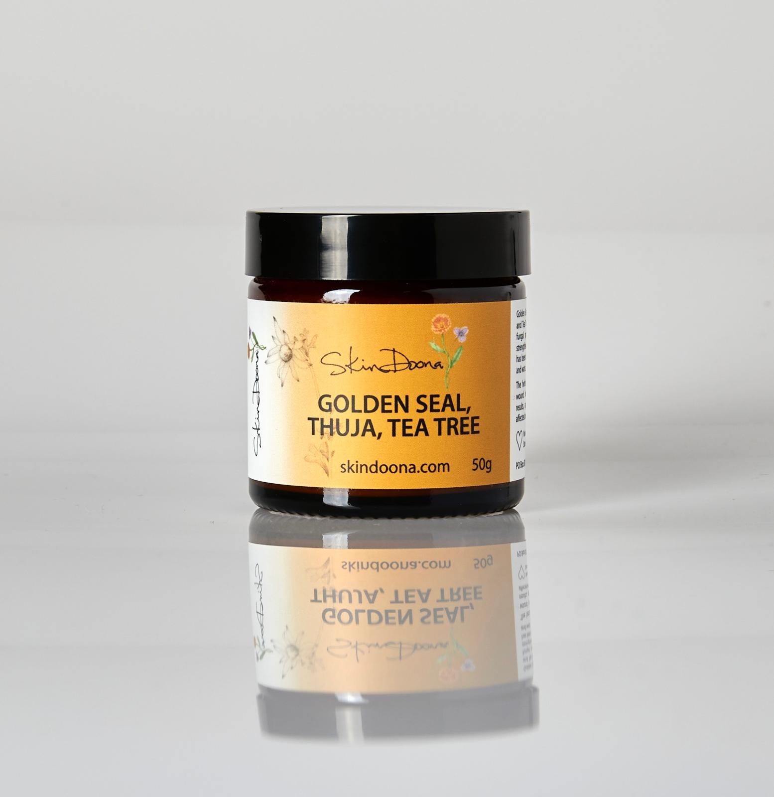 Golden Seal, Thuja, Tea Tree