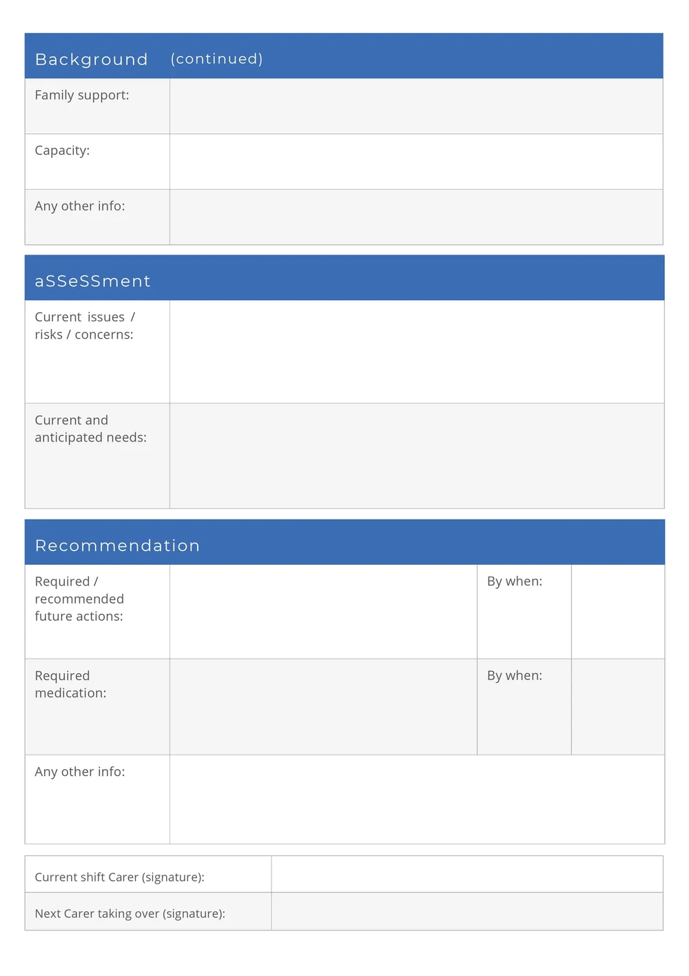 Patient handover — Home Care Introduction agency for Clients and Carers