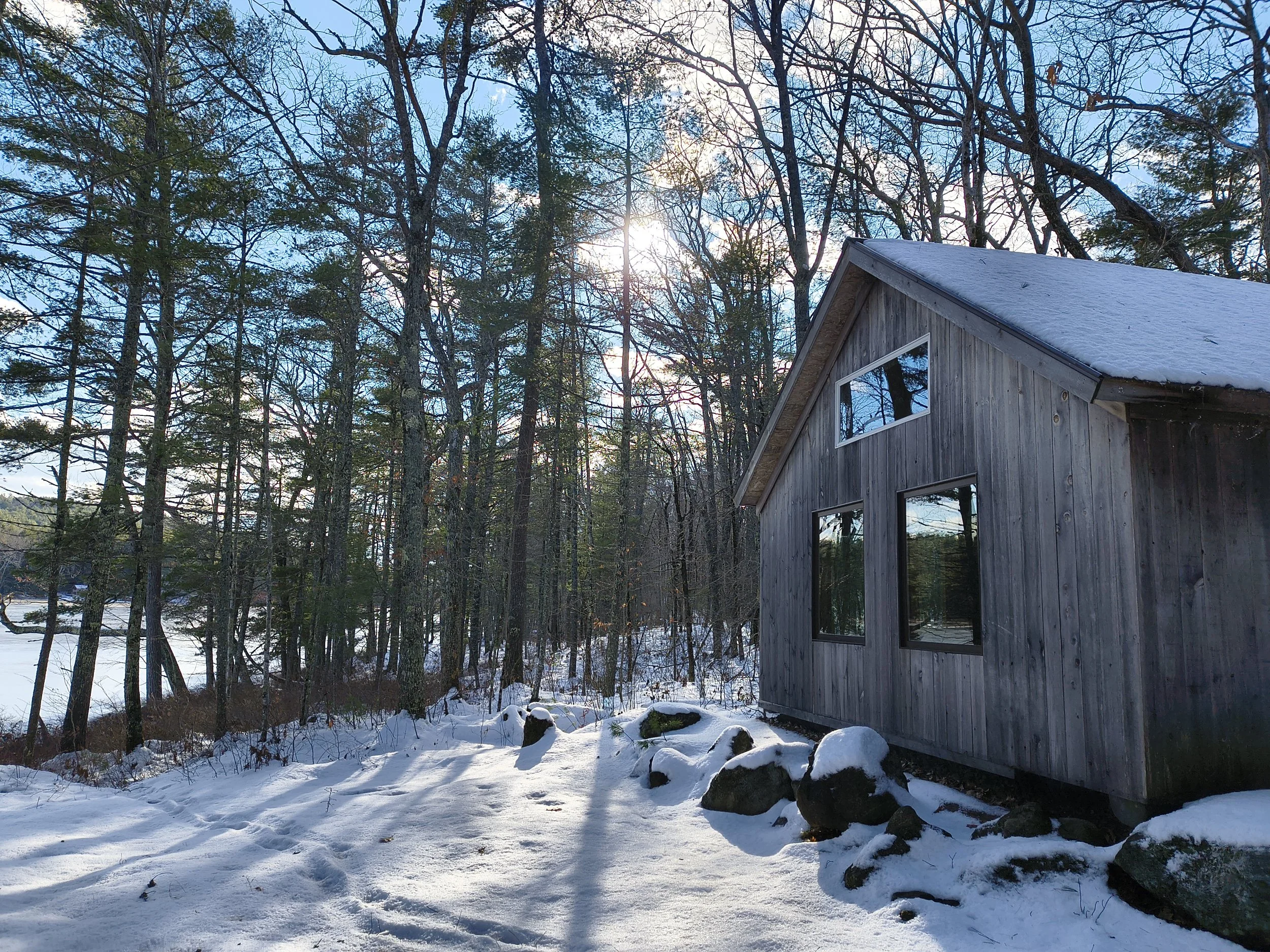 Winter beauty of Pond Cabin.