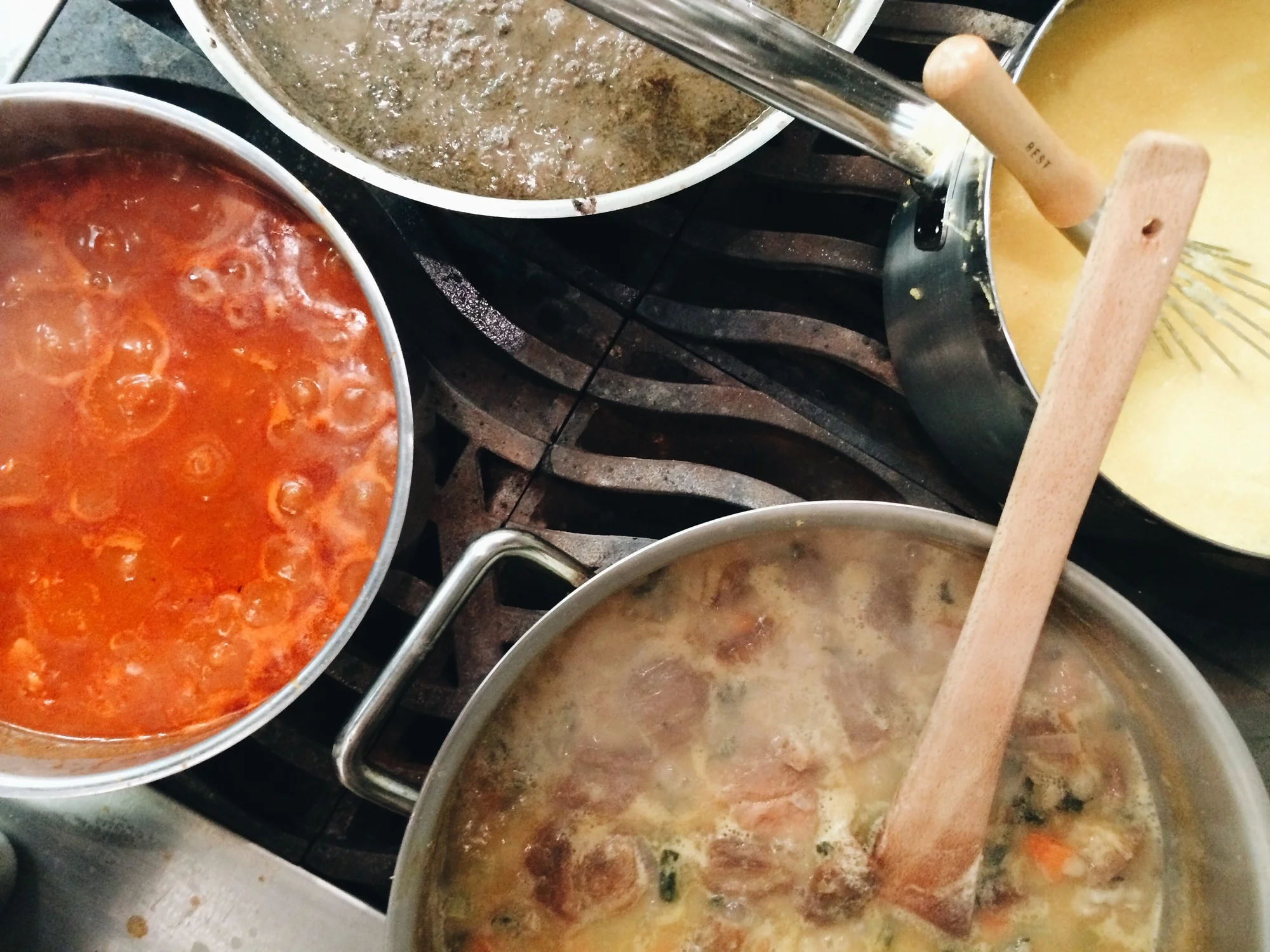 four different soups