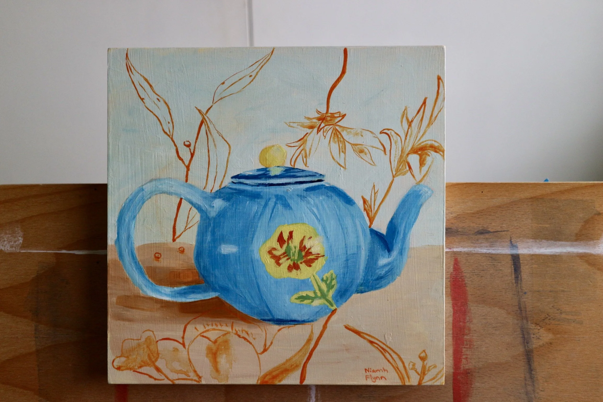 Still life on wood
