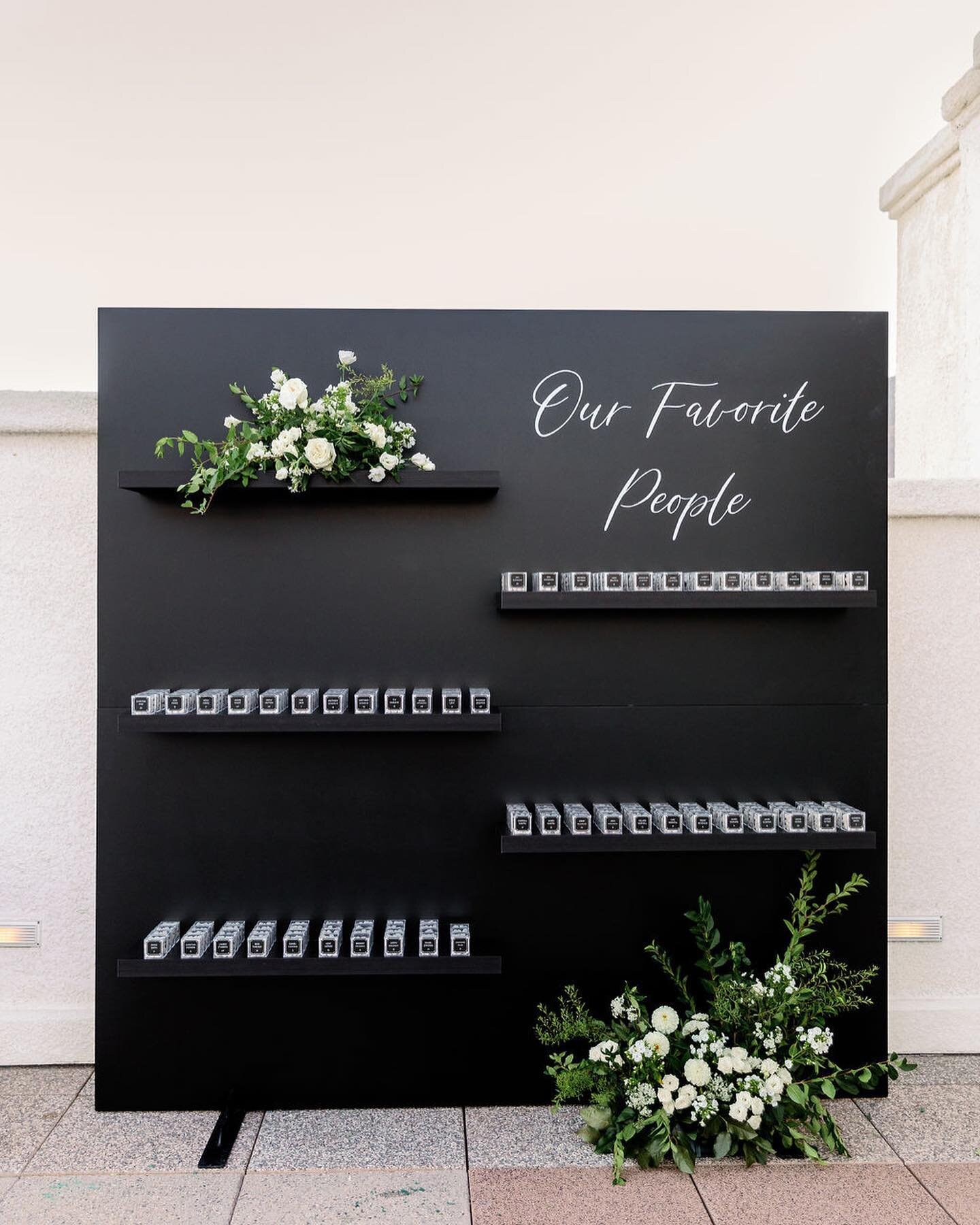 MAKE A STATEMENT | One of the first things your guests see when they enter your reception space is the seating chart or escort card display. Make an impression and create a fun photo moment for your guests that they will get them talking! Extra point