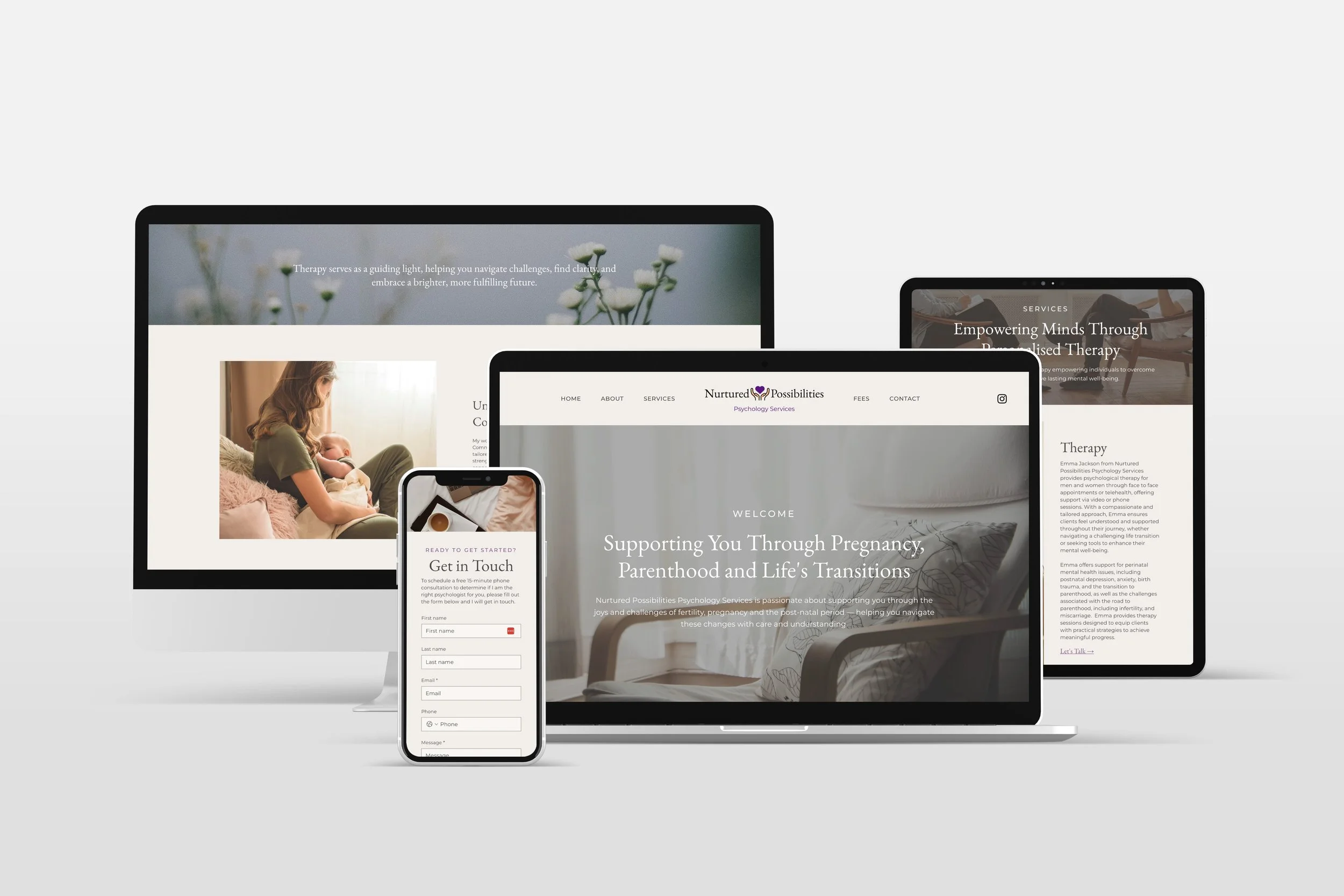 Nurtured Possibilities Psychology Services Website