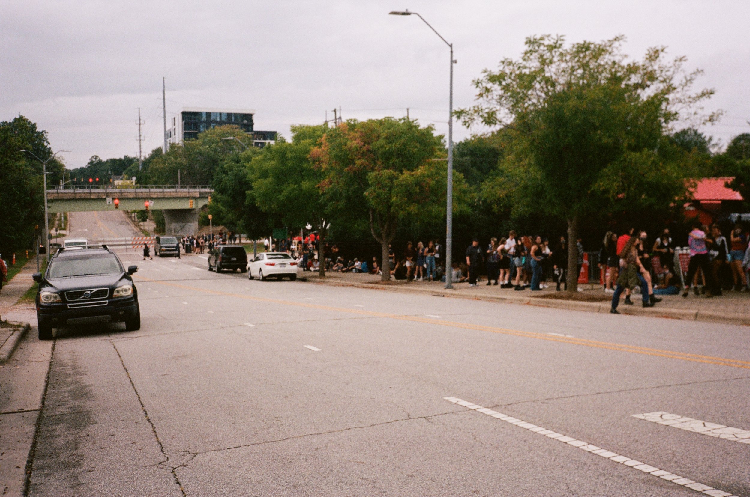 The line to enter the show, about an hour before doors.