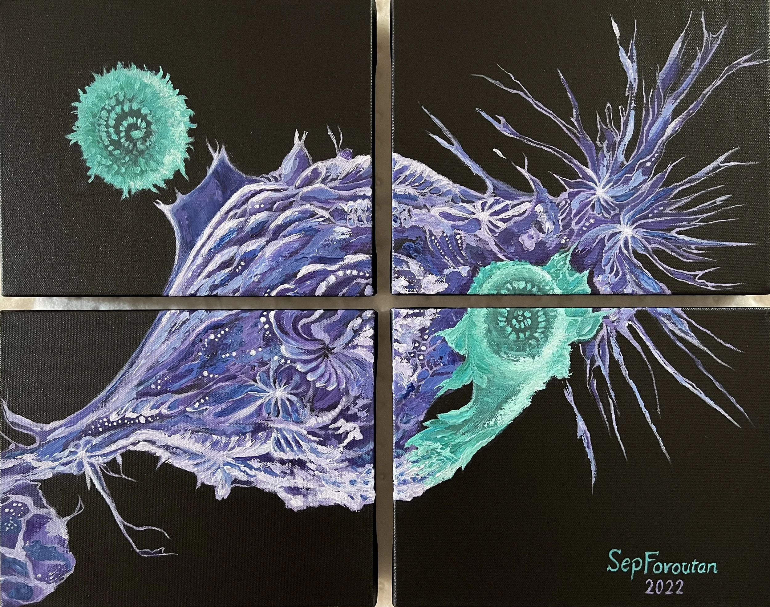 Title: "Empower the Sentinel"
Artist: Sepideh Foroutan
Medium: Acrylic on Canvas