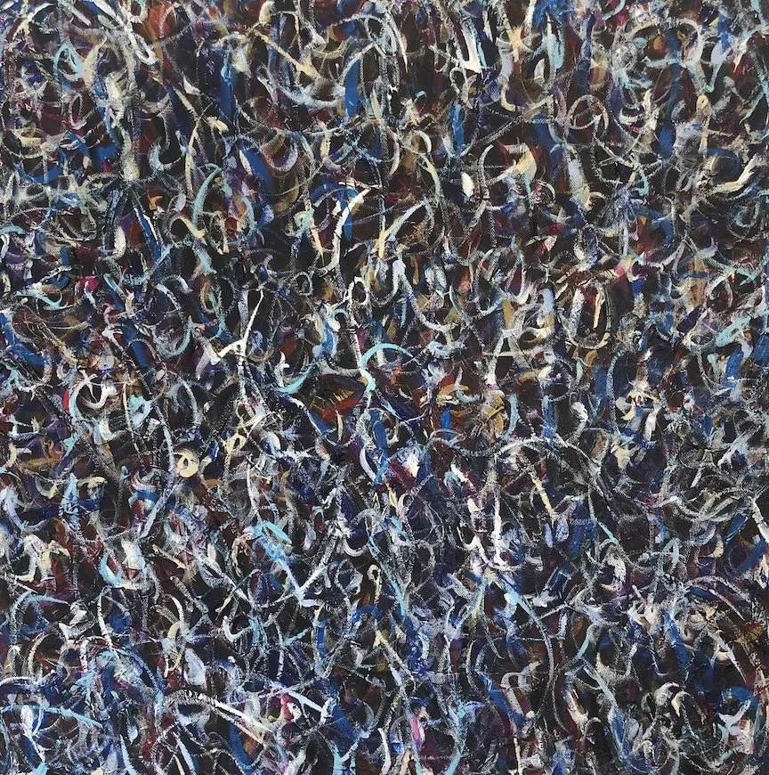 L'onnipresenza 6, 2022, Acrylic on canvas, 24” x 24” x 0.6” inches