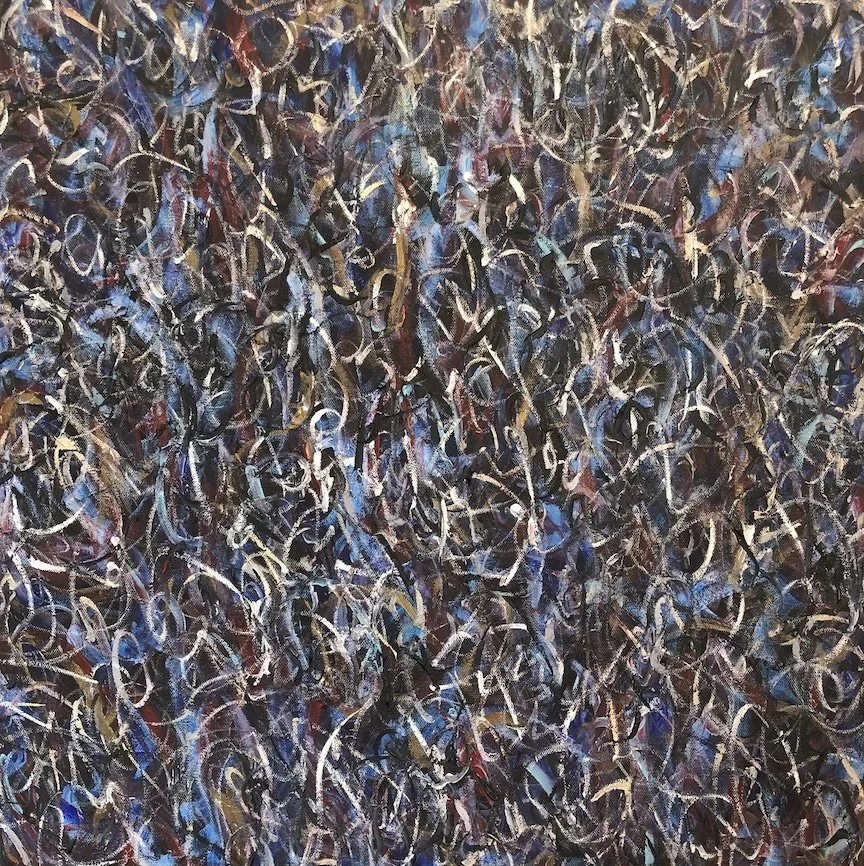 L'onnipresenza 4, 2022, Acrylic on canvas, 24” x 24” x 0.6” inches