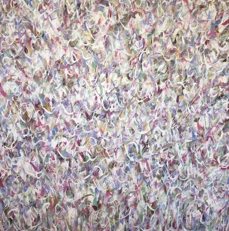 Giardino Fiorito II, 2022, Acrylic on canvas, 36” x 36” x 1.5” inches