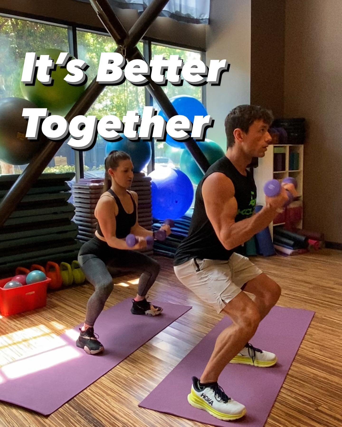 Training Together 🧩❤️&zwj;🔥

Positive energy is contagious.  It&rsquo;s also more likely to manifest when you&rsquo;re sharing an experience with another human being!  When we are together in a group or even one other person we motivate each other 