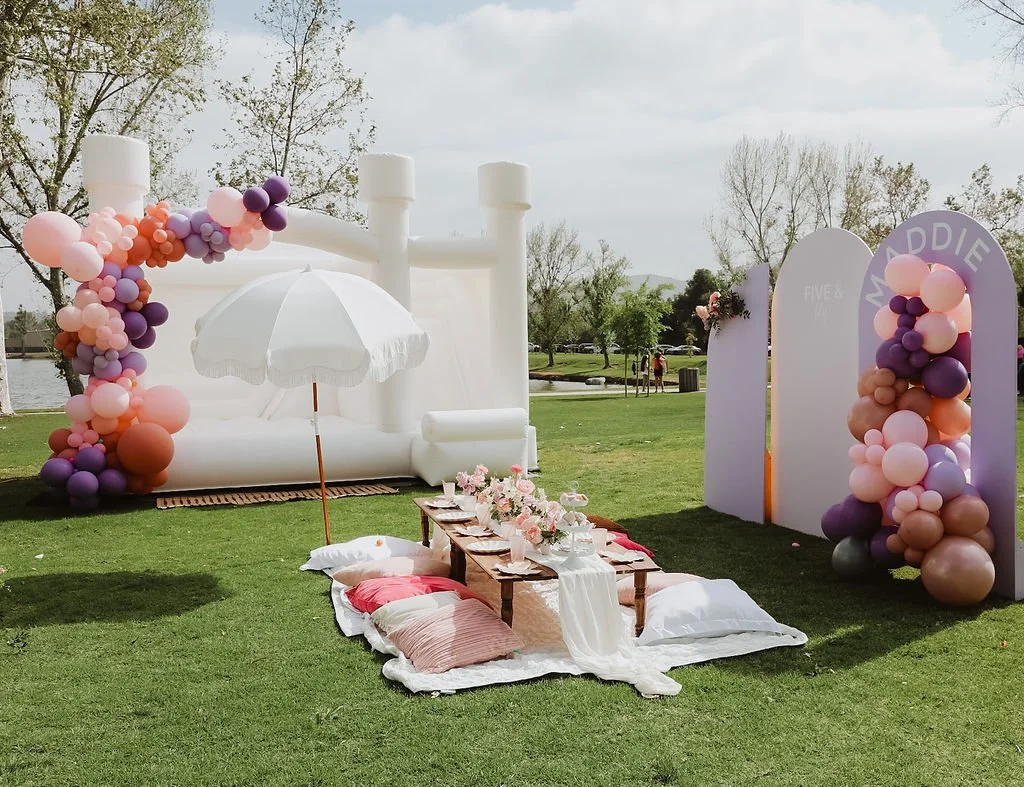 SAN DIEGO BOUNCE EVENTS Modern White Bounce House Rentals San Diego