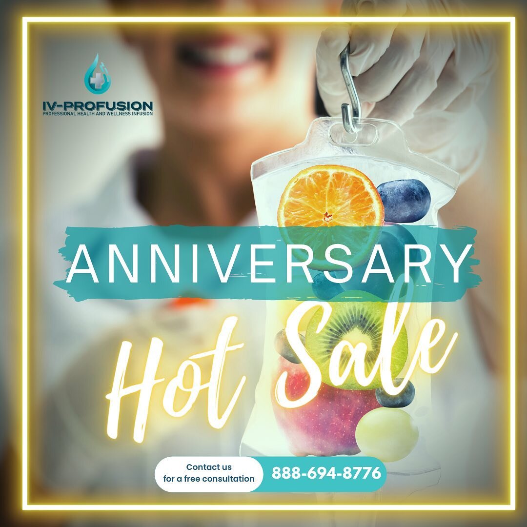 💧Don&rsquo;t miss out on our amazing deals! Sale ends tomorrow. Book and prepay today 💙

.

.

.

#ivhydration💦 #myerscocktailivdrip #ivtherapy #ivtherapycalifornia #ivtherapysandimas #ivtherapysolutions #vitamintherapy #b12shot #ivprofusion #hang