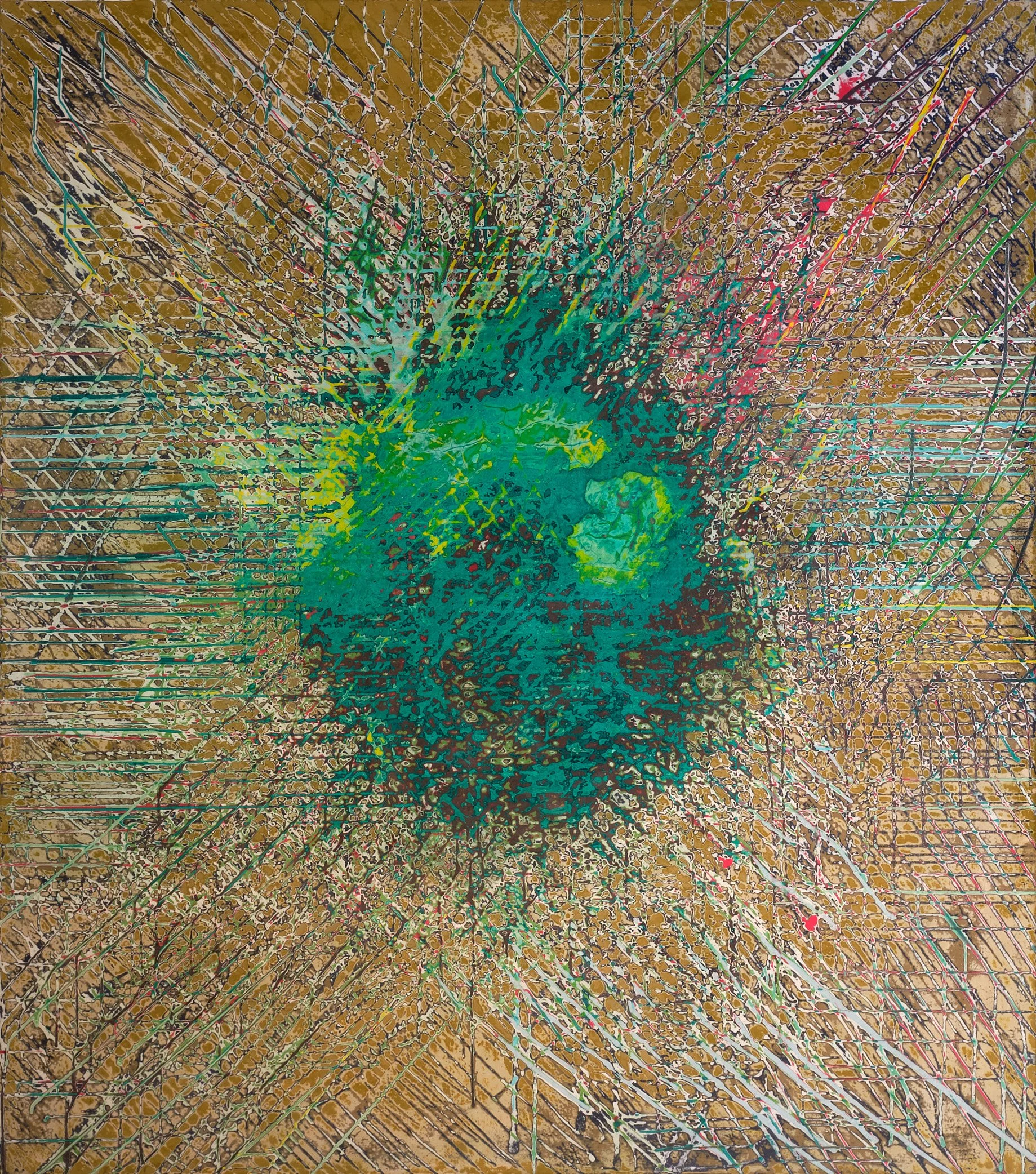 Emerald Core - Gesso on Canvas - 170cm x 150cm