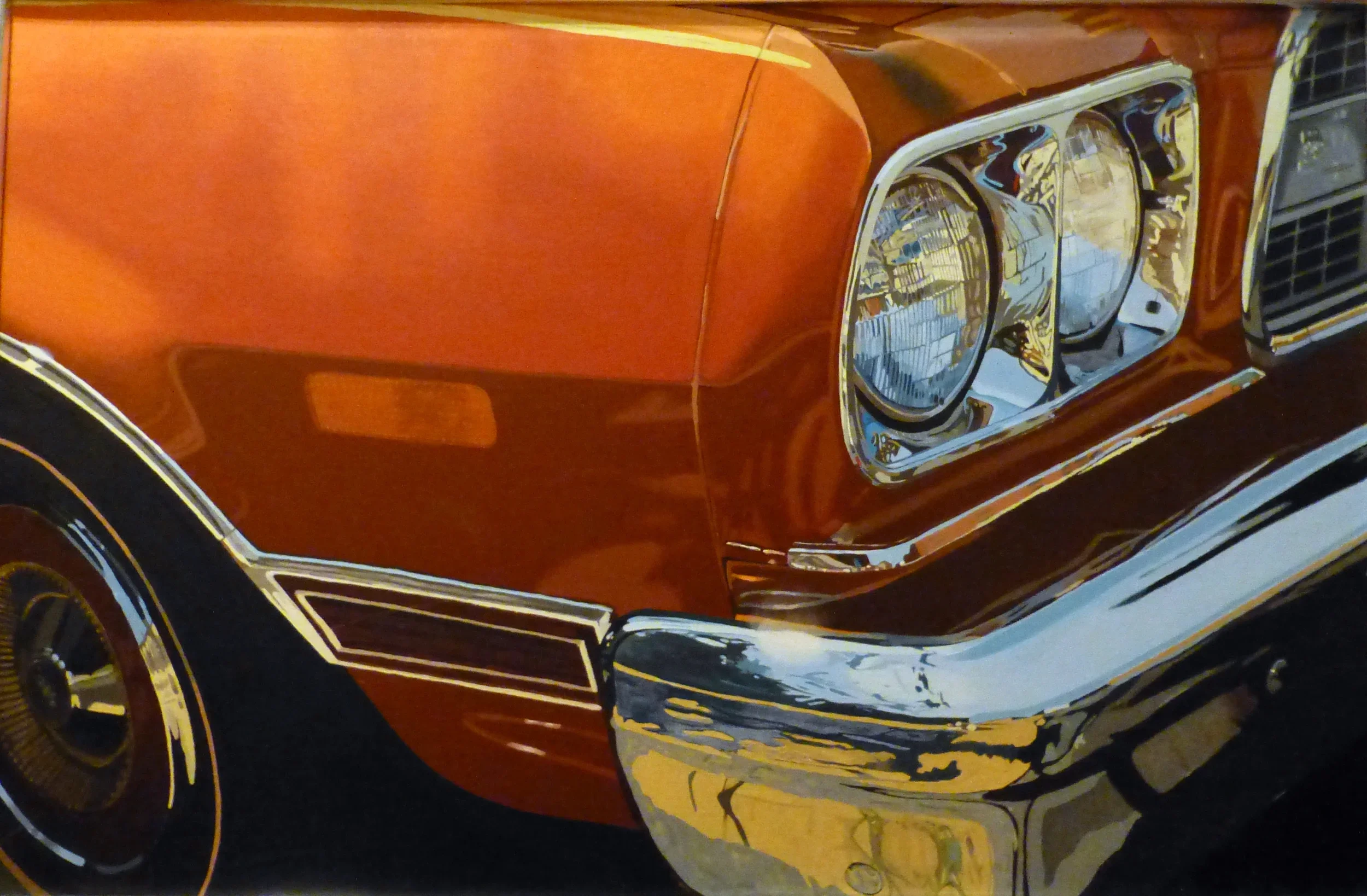 Brian Martin Brooks - Brooklyn Dodge - Oil on Canvas - 100cm x 150cm  - Courtesy: Private Collection