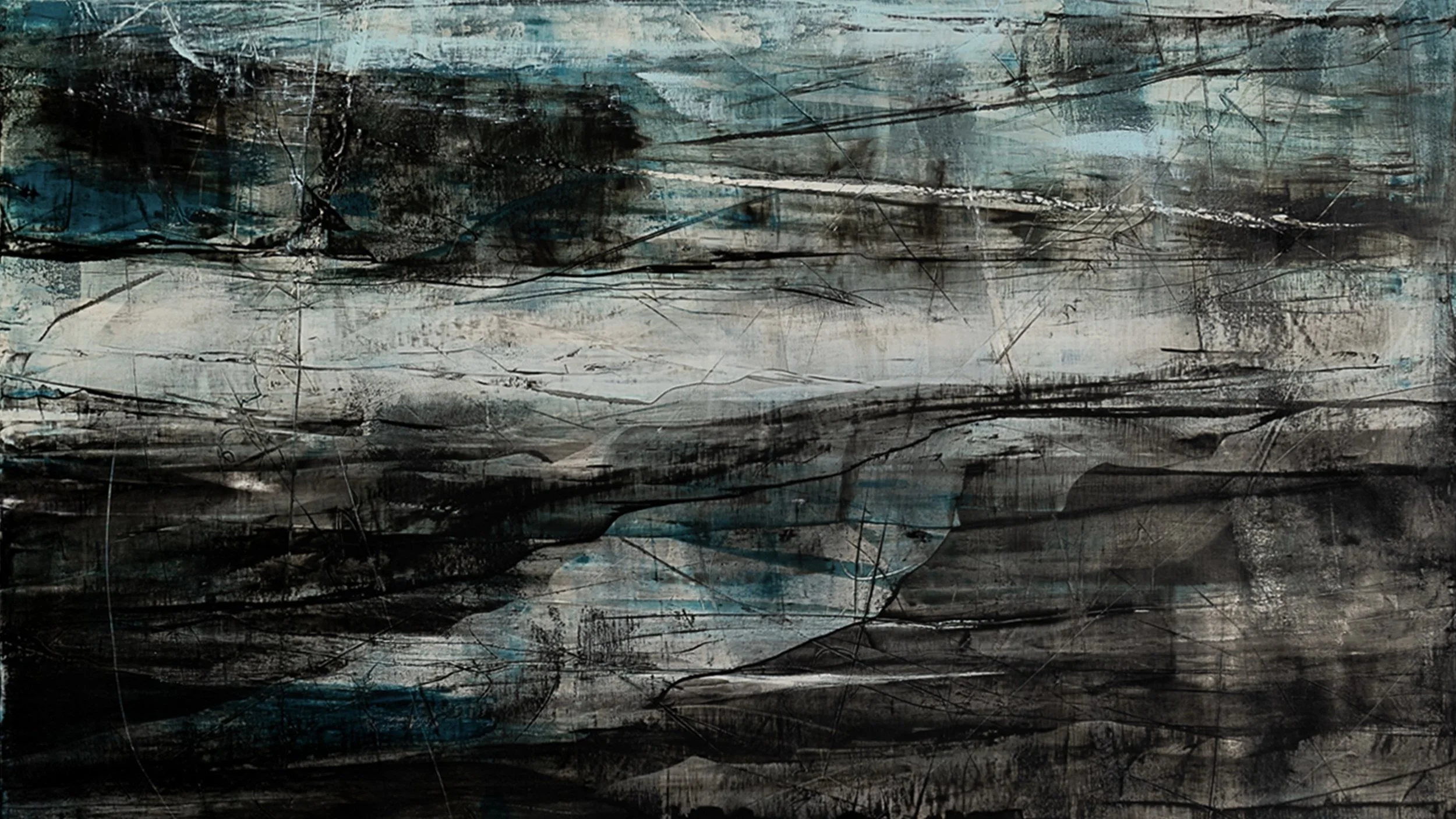 Seán Cotter - Ice and Fire (Sólheimajökull's Ash) - 127cm x 120cm - 