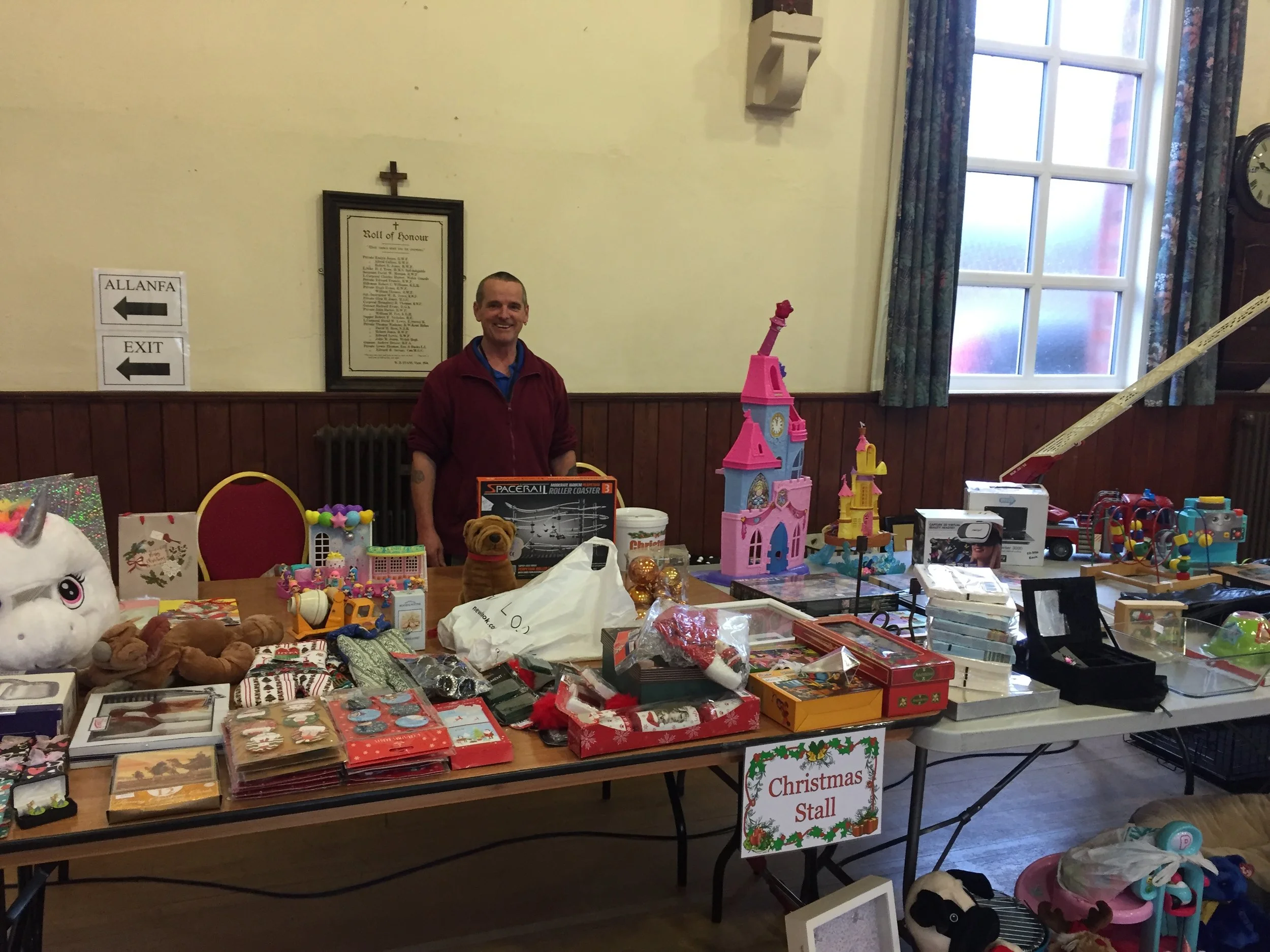 Michael On the Christmas stall