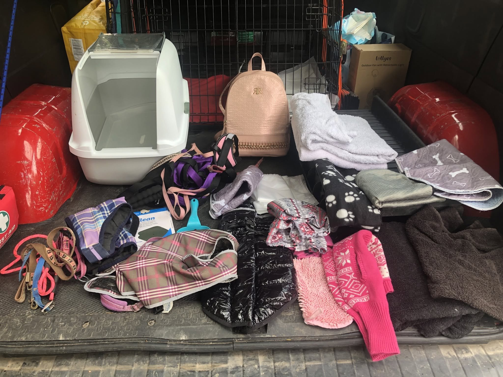 All the Team would like to thank Louise from Newtown for this wonderful donation of pet items for us to sell at our next car boot sale to raise some much needed funds, Thank you so much