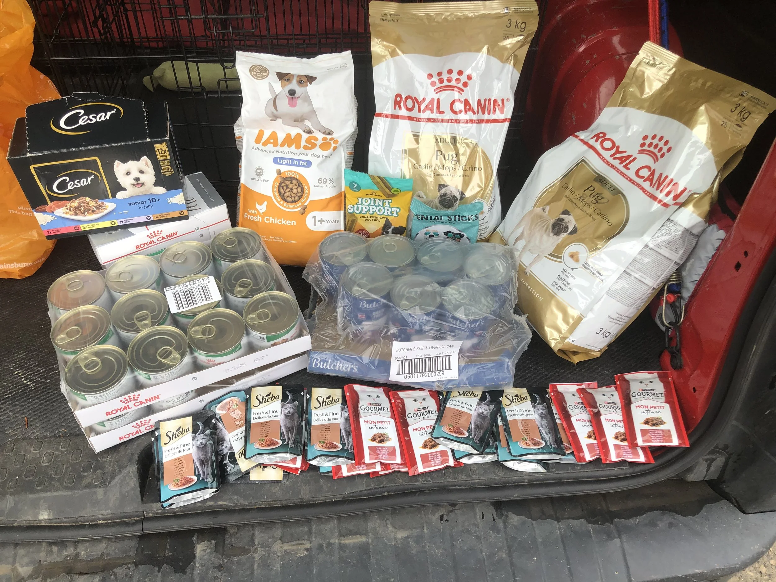 All the Team would like to thank Lucy and the Team, and their customers at Hafren Vets Newtown, for this much needed donation of Dog and Cat food.
Thank you so much