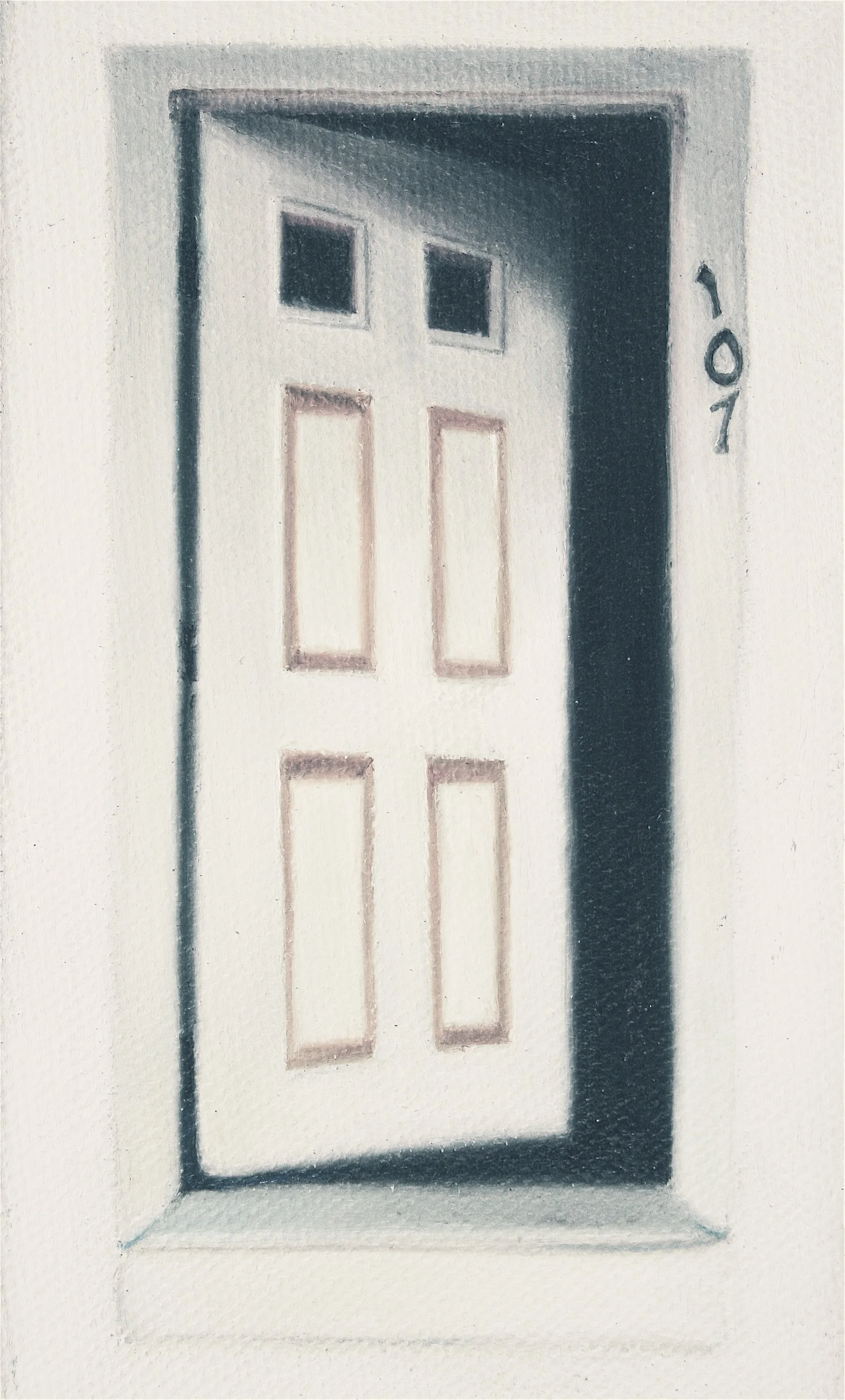 107 Country Club Drive, oil on canvas, 5"x 3," 2002