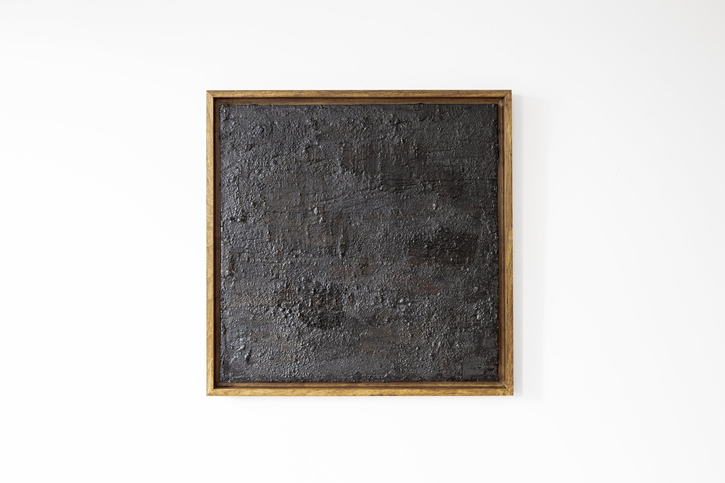 ‘Moorland’, 2020, Liquid Bitumen, Oil & Soil on Board, 65cm x 65cm.jpg