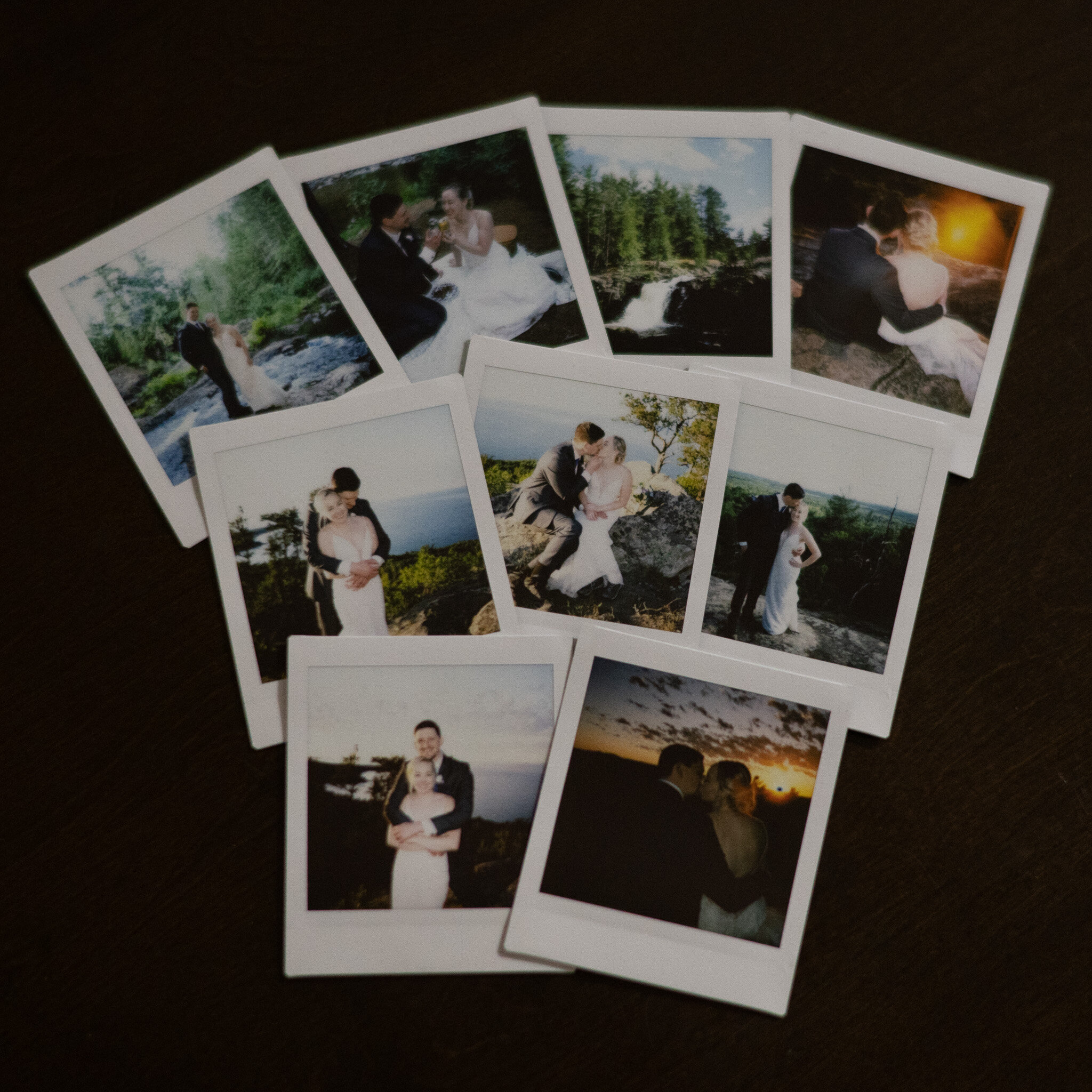 I love taking polaroids during a wedding day so the couple has photos to take with them at the end of the night