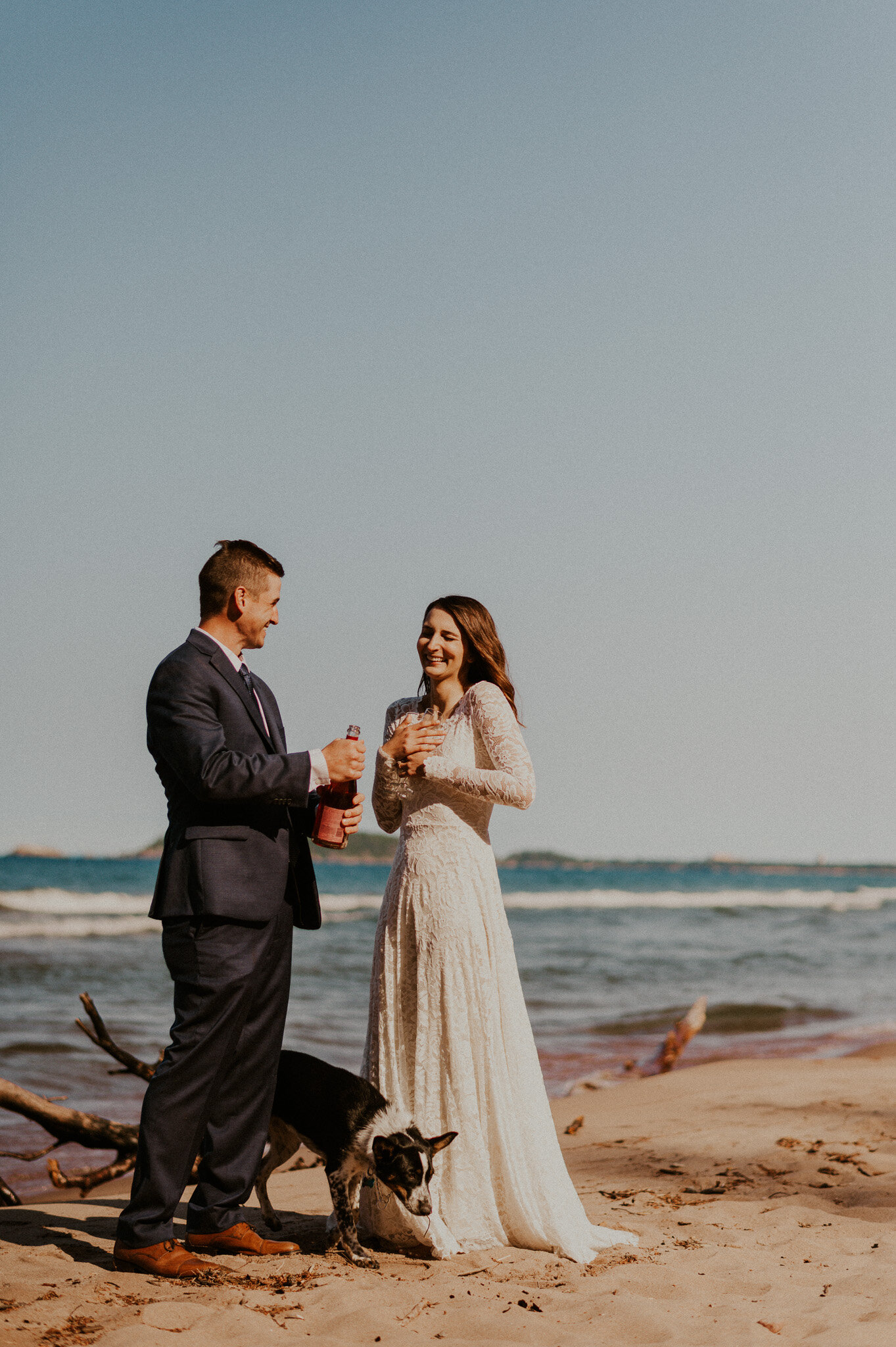 michigan upper peninsula beach elopement