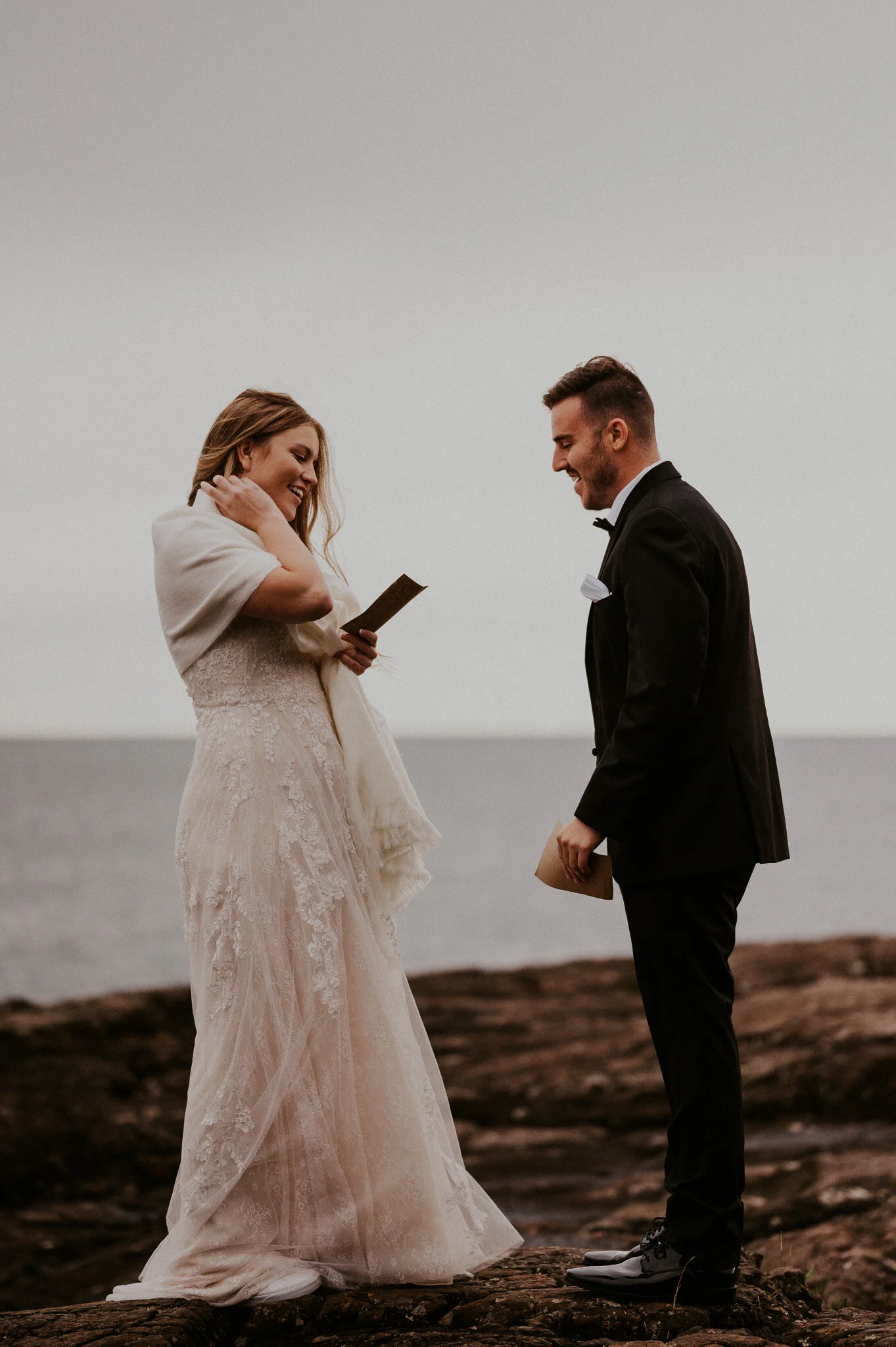 upper peninsula fall mountain elopement