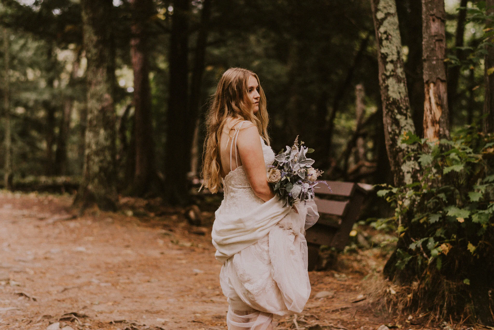 upper peninsula fall mountain elopement