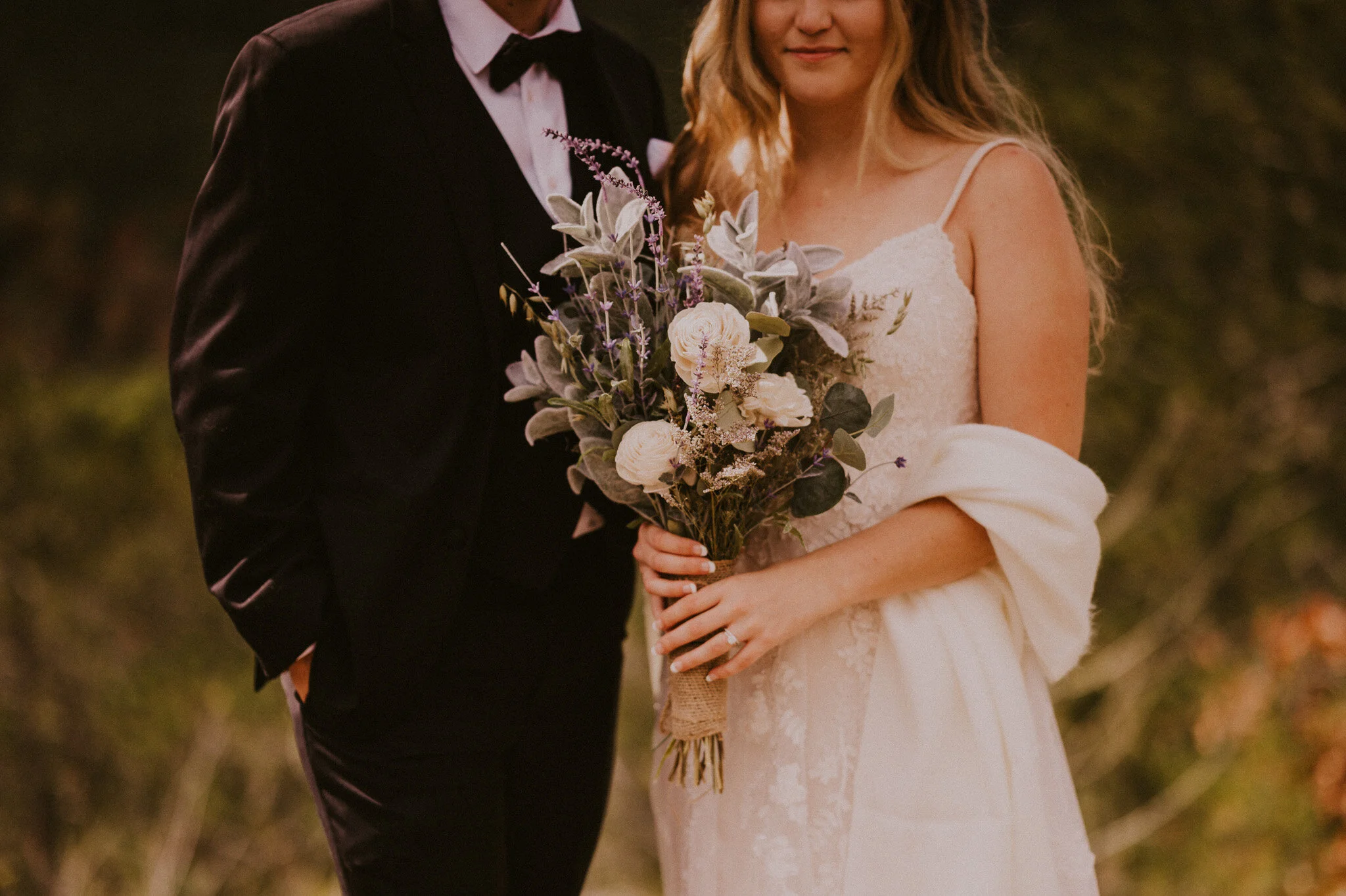 upper peninsula fall mountain elopement