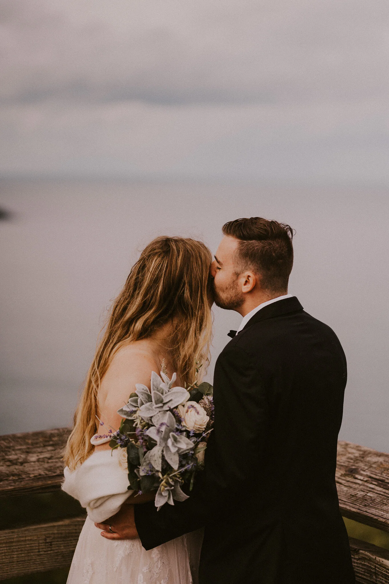 upper peninsula fall mountain elopement