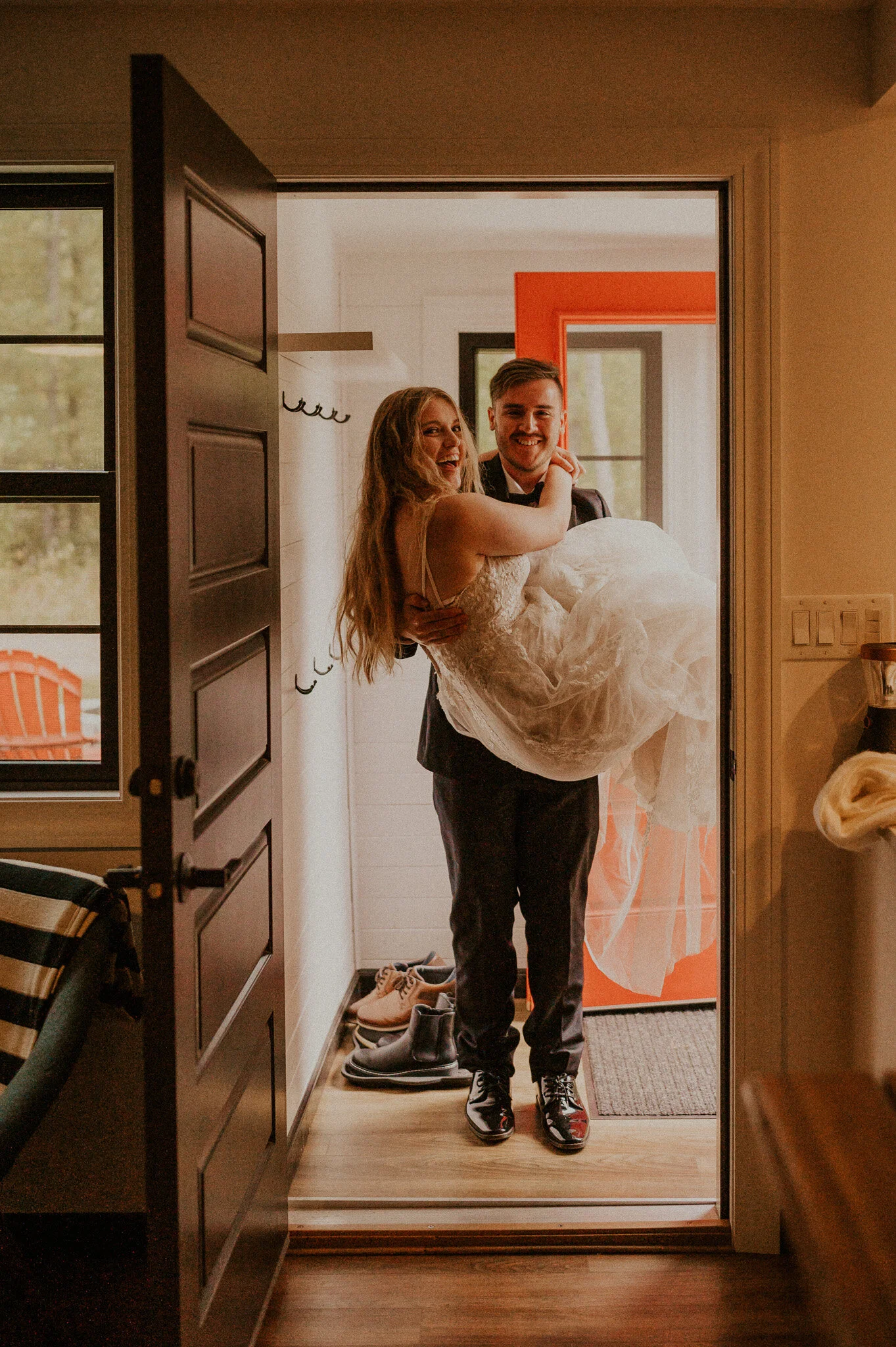 upper peninsula fall mountain elopement