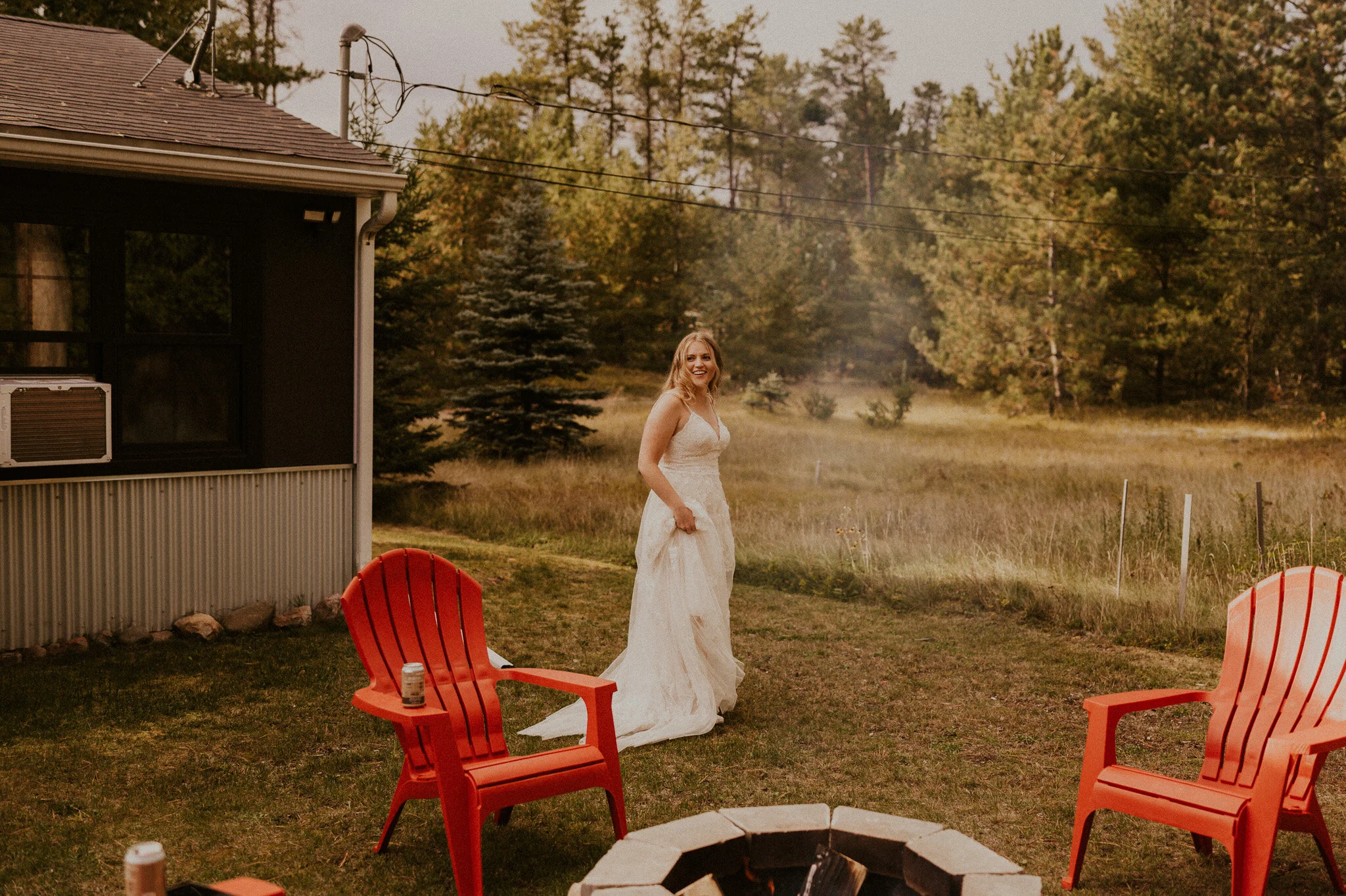 upper peninsula fall mountain elopement