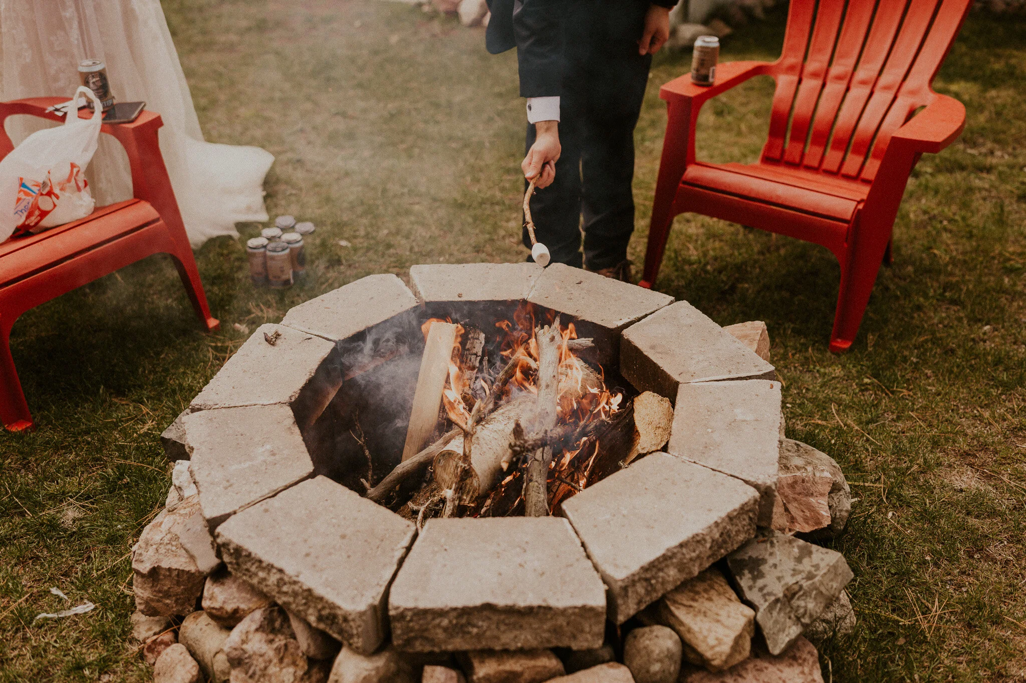 upper peninsula fall mountain elopement