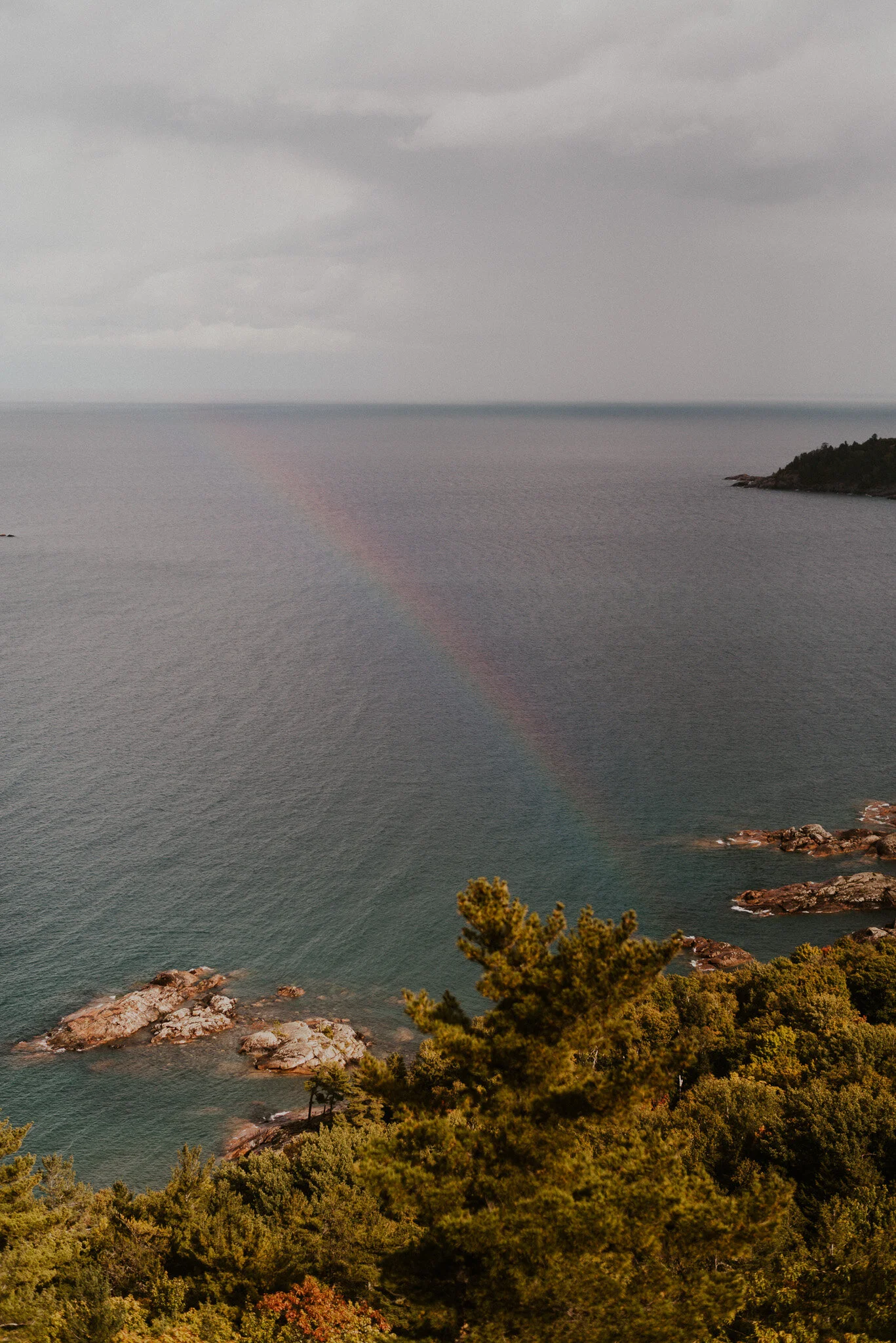 upper peninsula fall mountain elopement