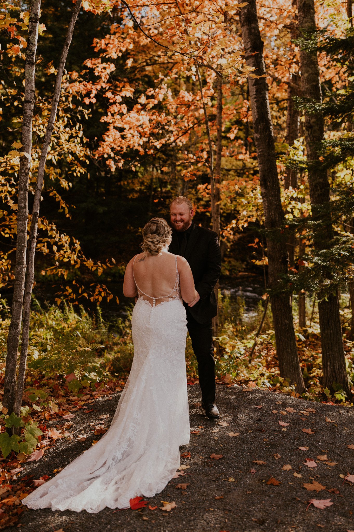 upper peninsula autumn elopement