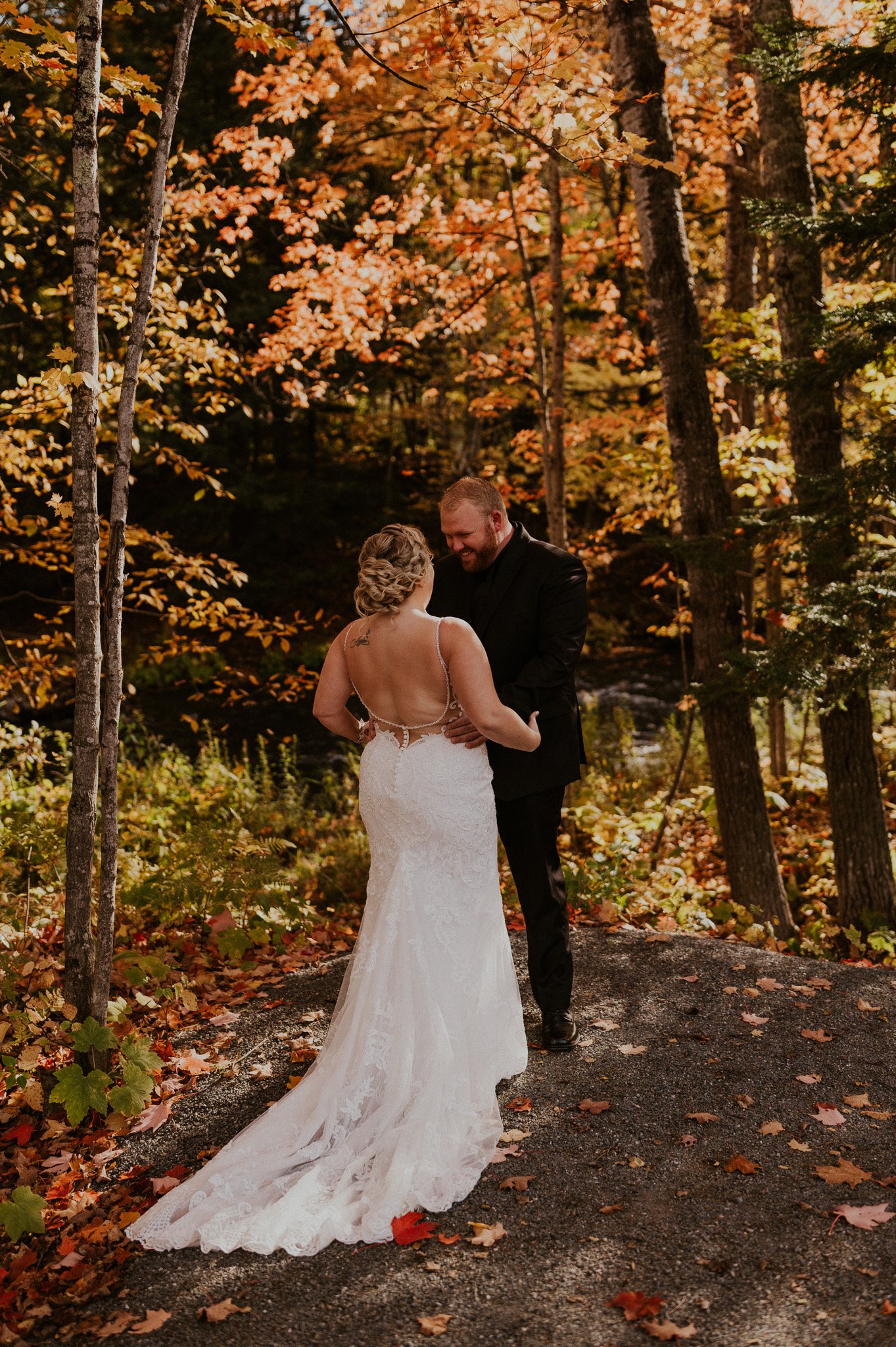 upper peninsula autumn elopement