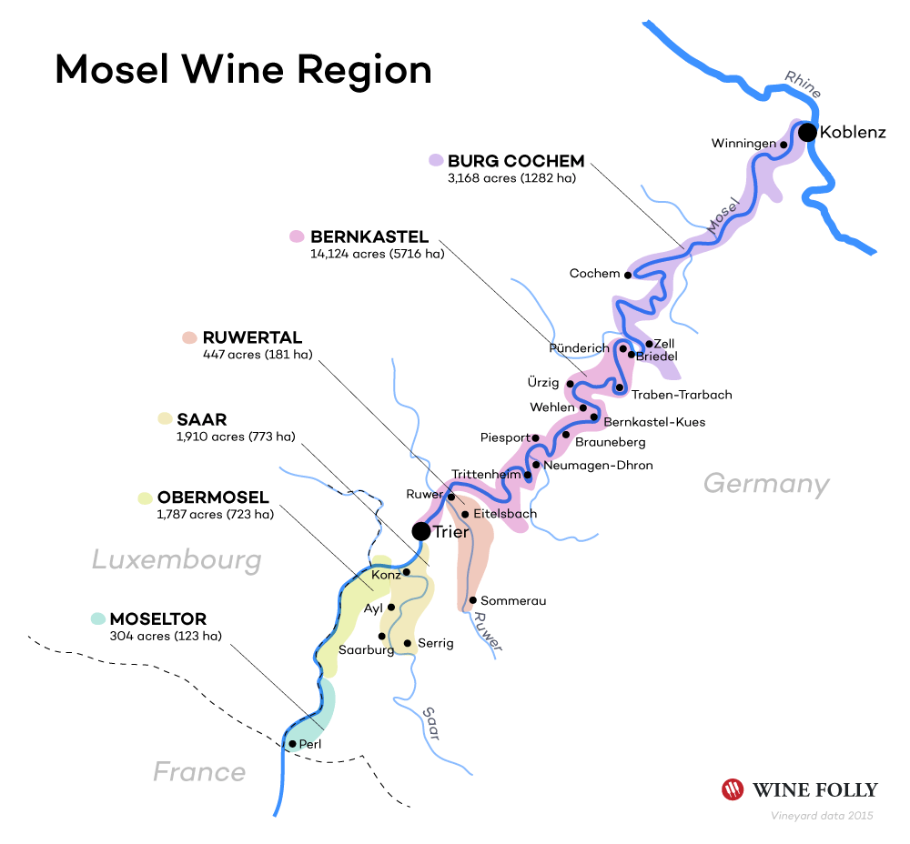 Mosel wine map